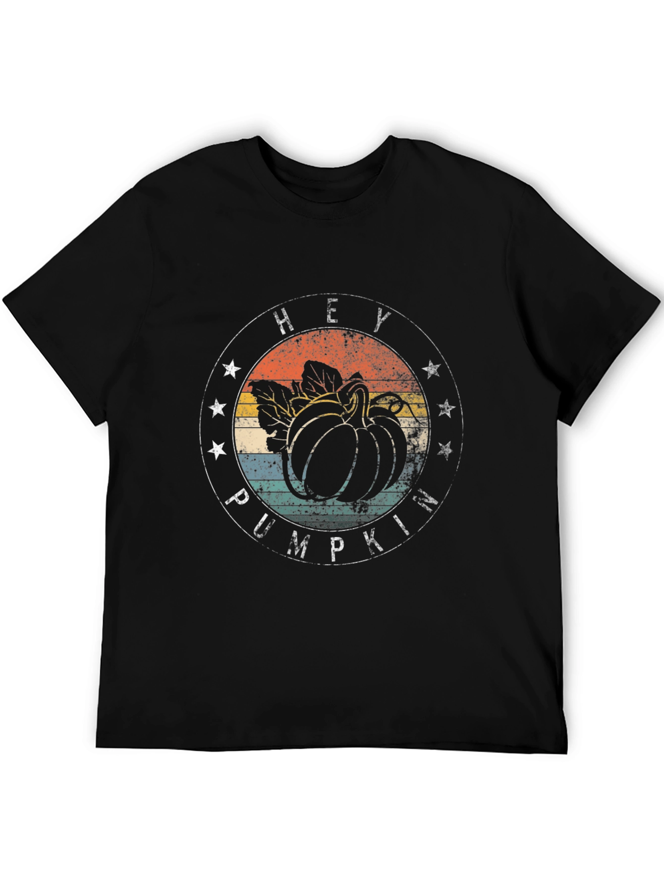 Black Hey Pumpkin T-Shirt - Fall Season Tee view 5