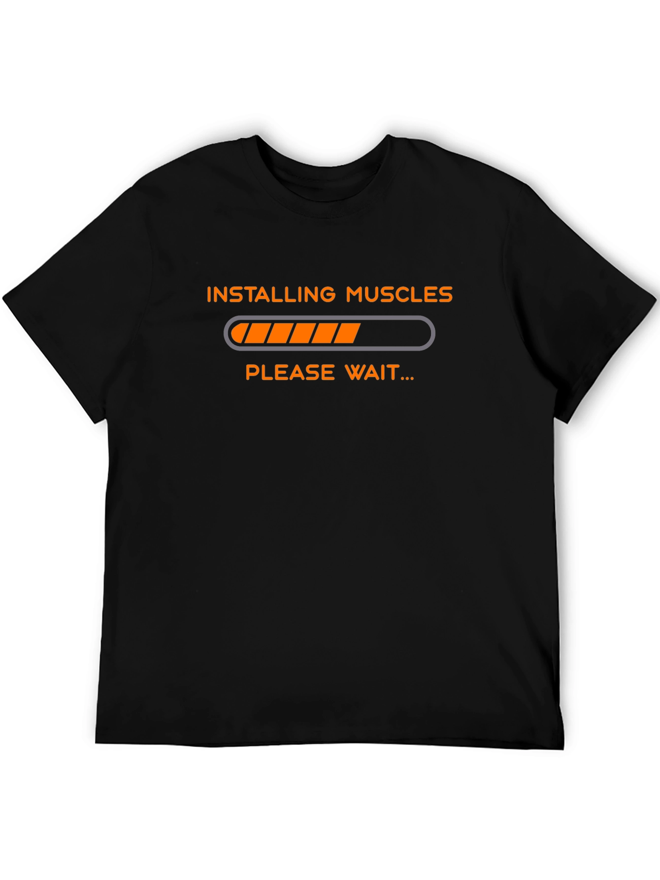 Black Installing Muscles Funny Gym Workout T-Shirt view 5