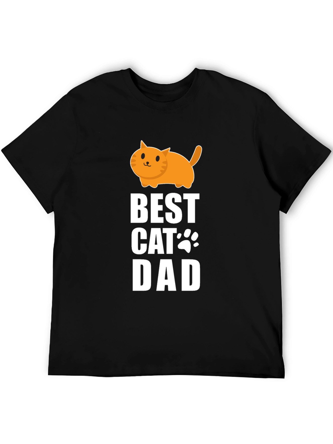 Black Best Cat Dad T-Shirt - Cute Graphic Tee view 5