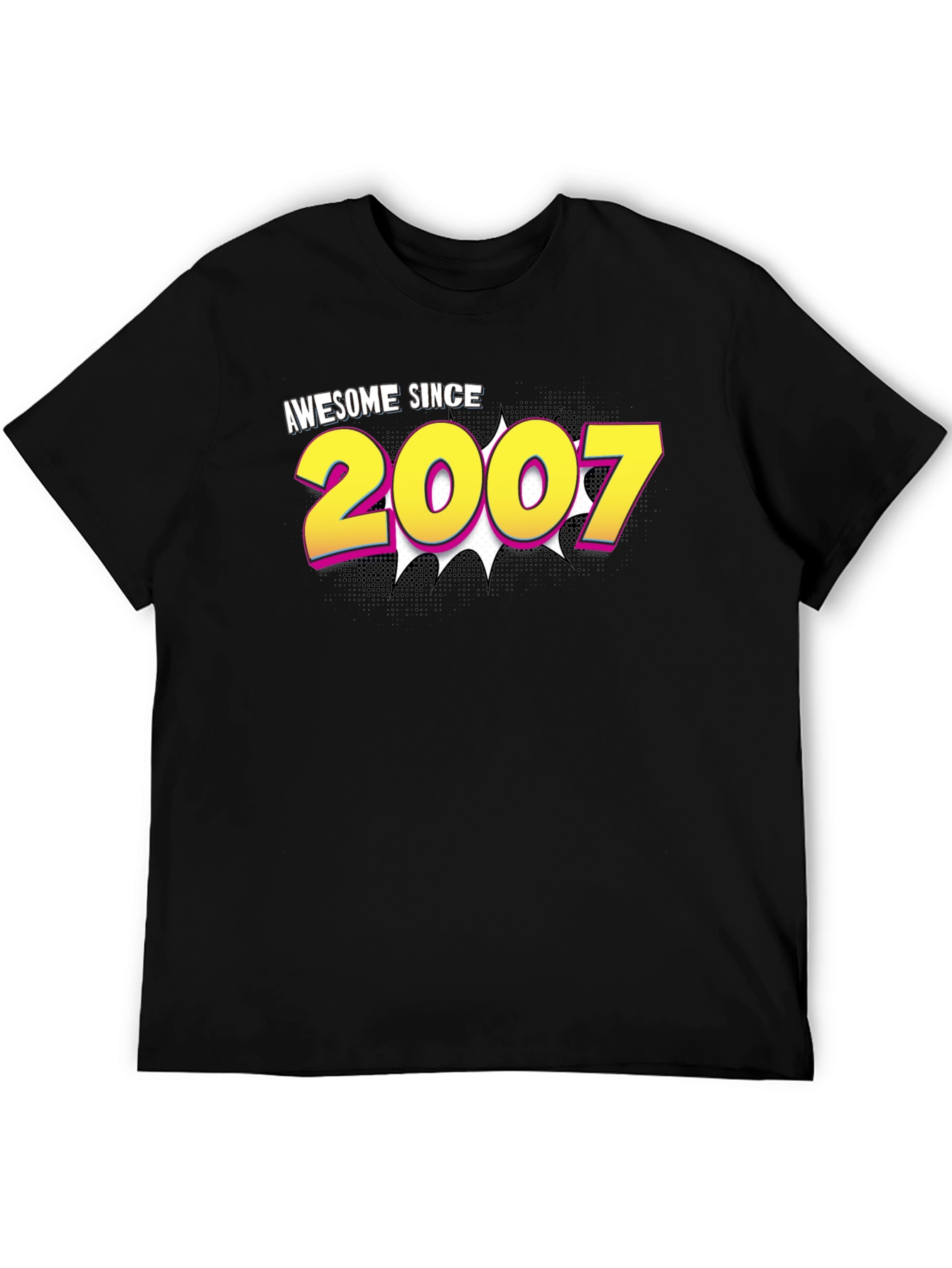 Black Awesome Since 2007 Graphic T-Shirt view 5
