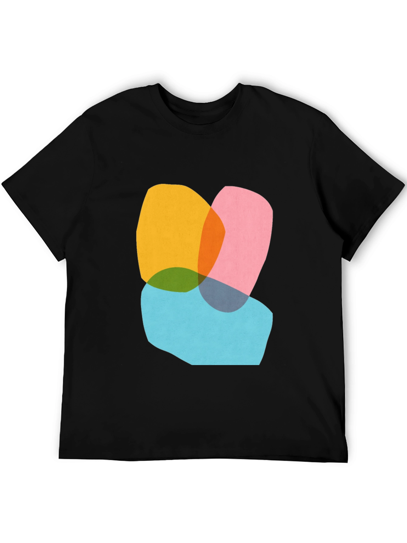 Black Abstract Graphic Tee - Modern Art Shirt view 5