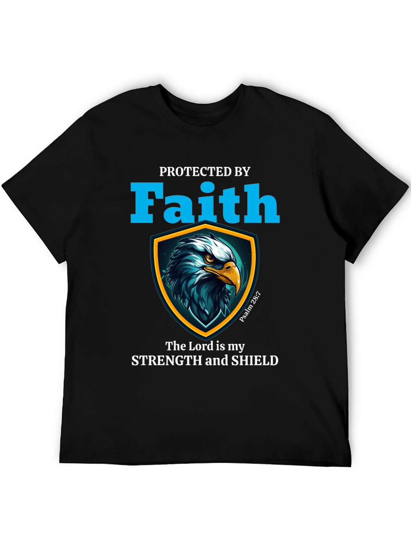 Black Faith Protected Eagle Shield Graphic Tee view 5