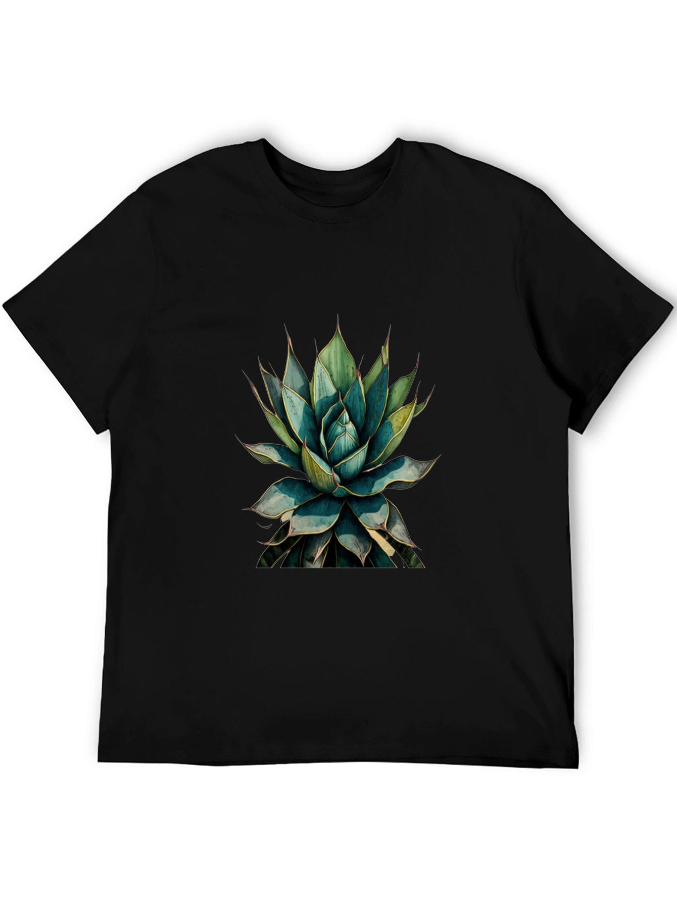 Black Botanical Graphic Tee - Desert Bloom Shirt view 5