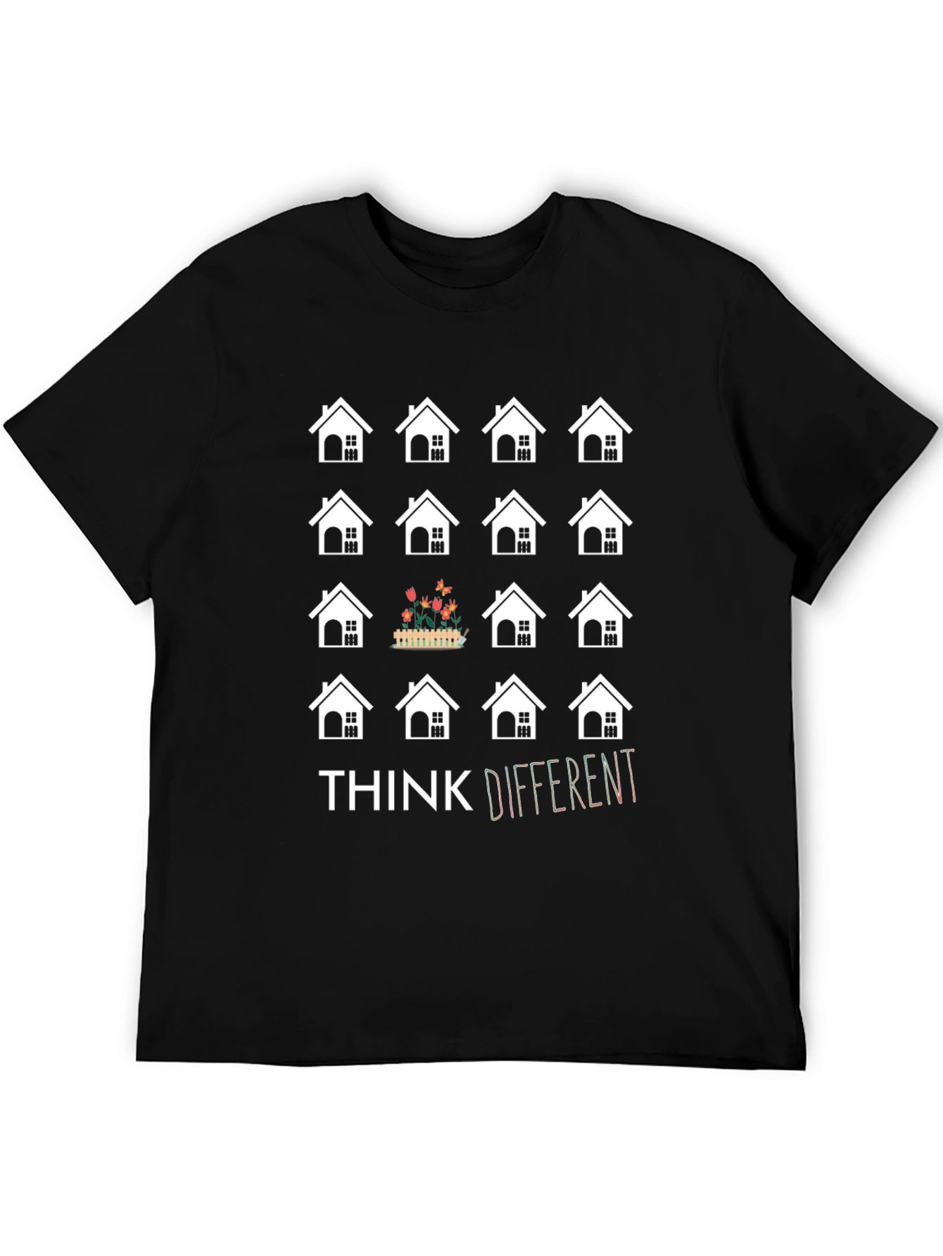 Black Think Different Graphic Tee view 5