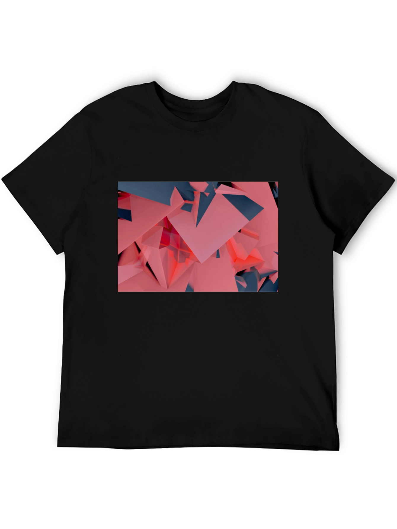 Black Geometric Abstract T-Shirt view 5