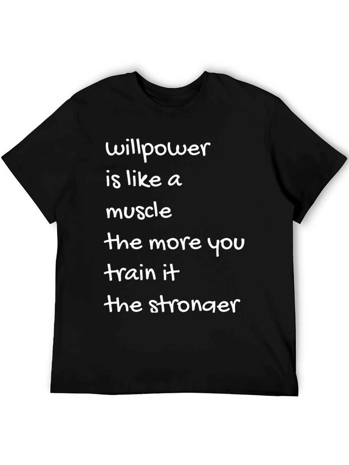 Black Willpower Muscle Black T-Shirt view 5