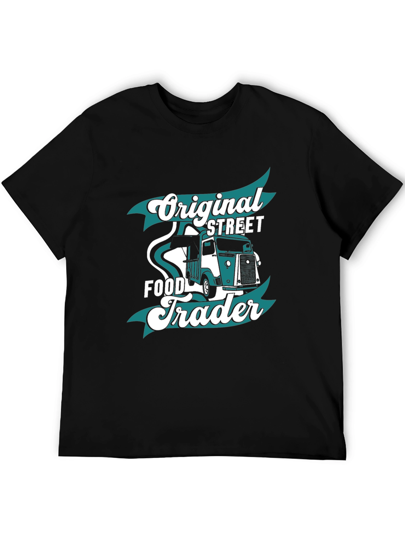 Black Original Street Food Trader Graphic T-Shirt view 5