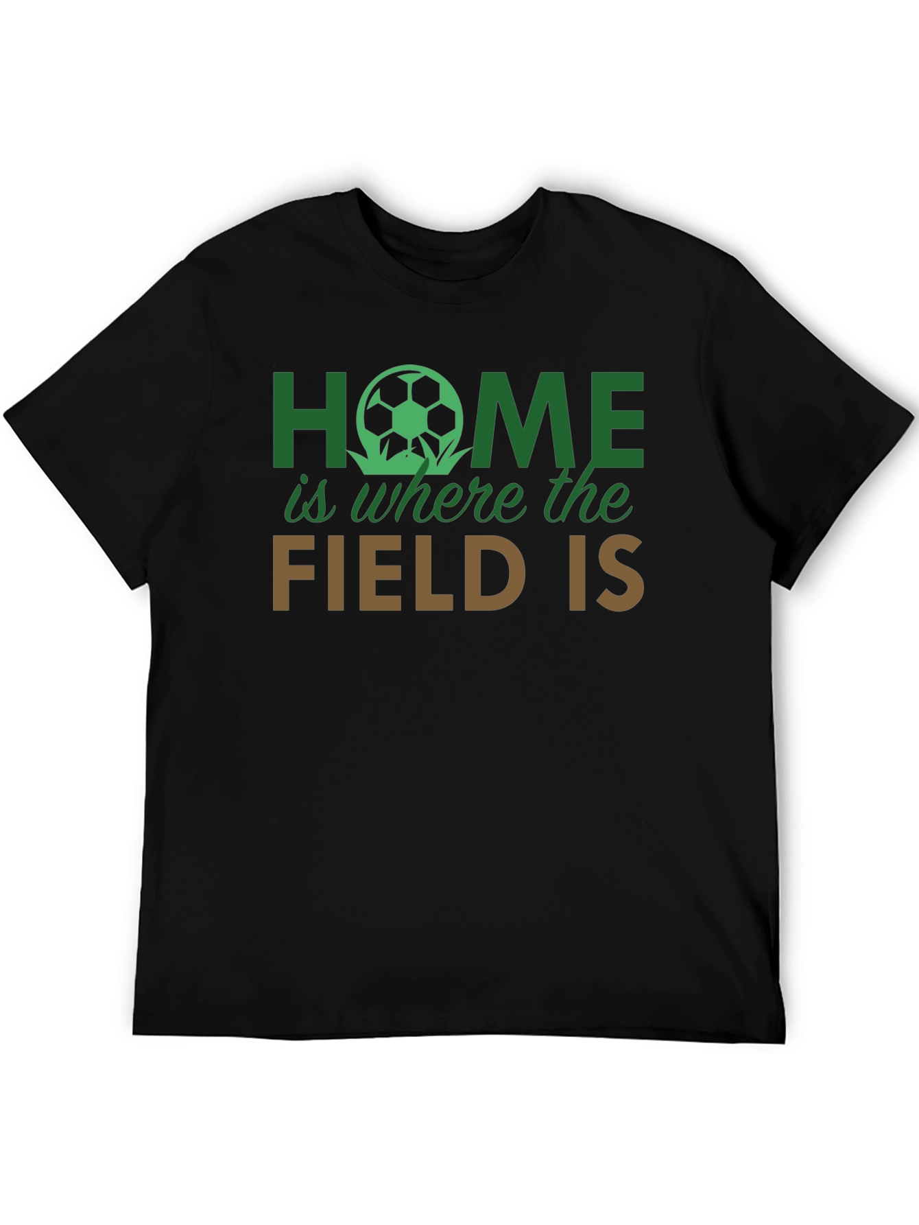 Black Home is Where the Field Is Graphic T-Shirt view 5