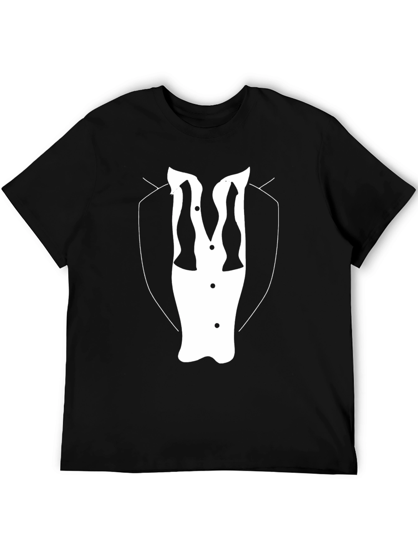 Black Tuxedo T-Shirt - Stylish Black Tee view 5