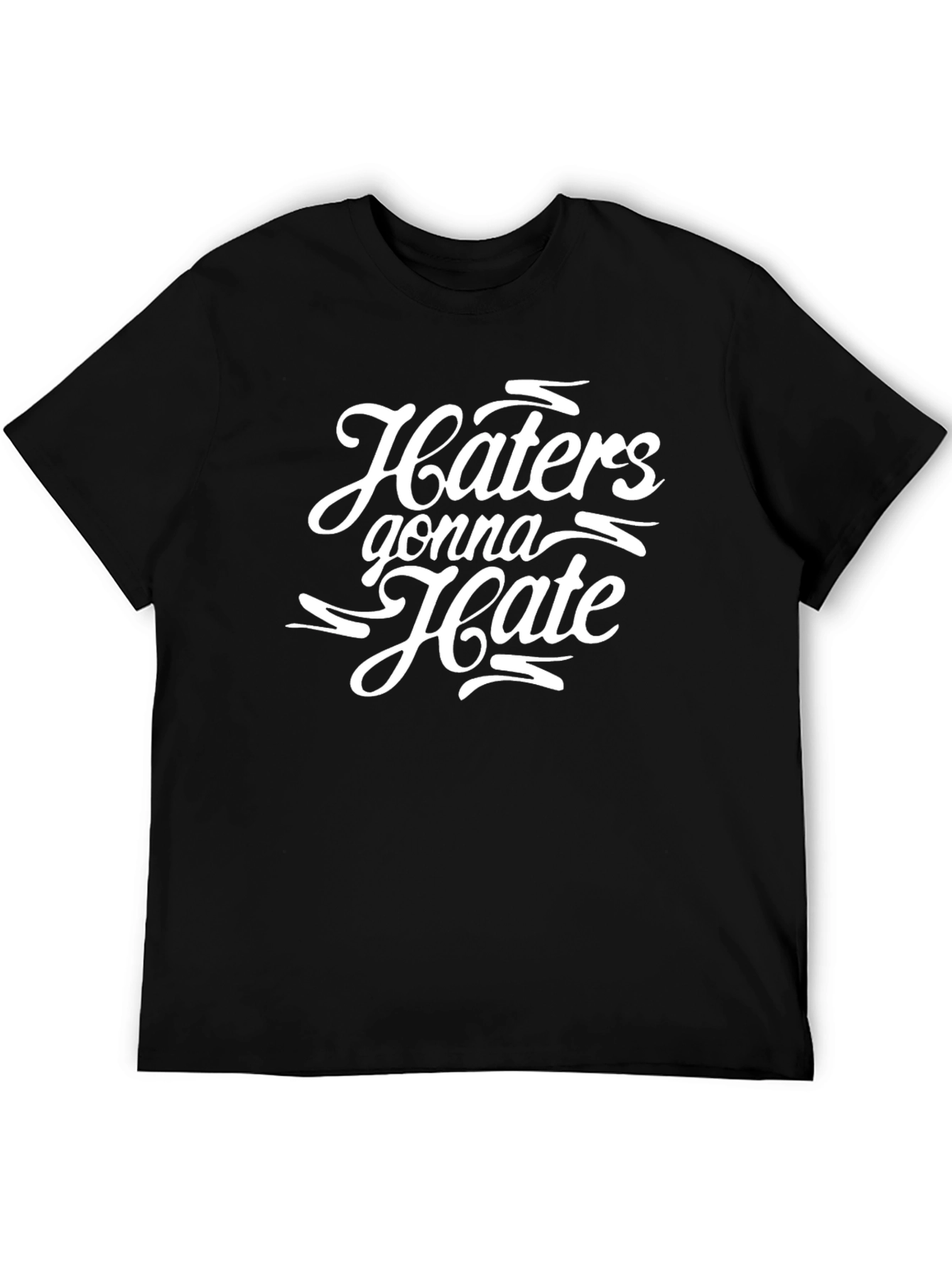 Black Haters Gonna Hate Graphic Tee - Black view 5