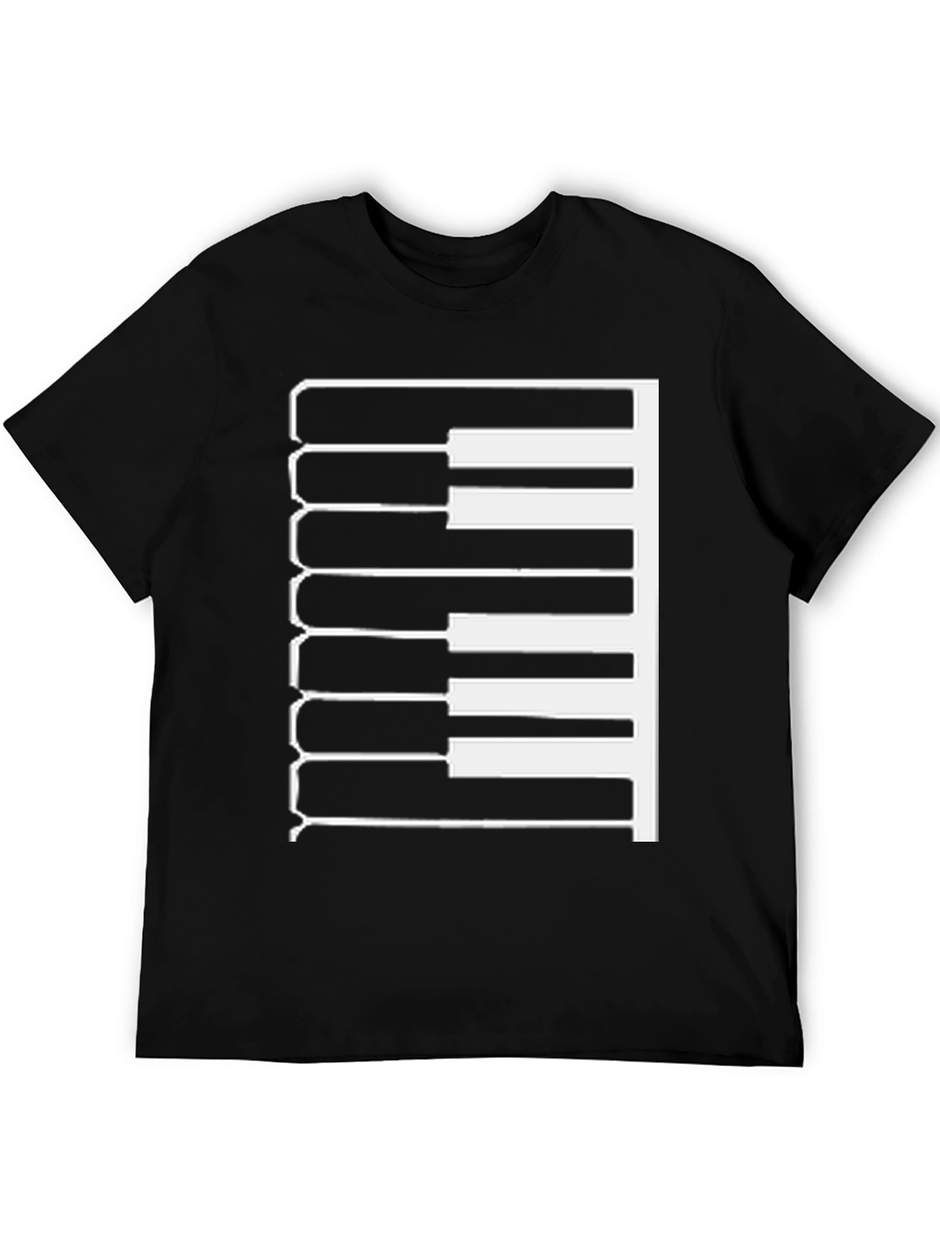 Black Piano Keys Graphic T-Shirt - Black view 5