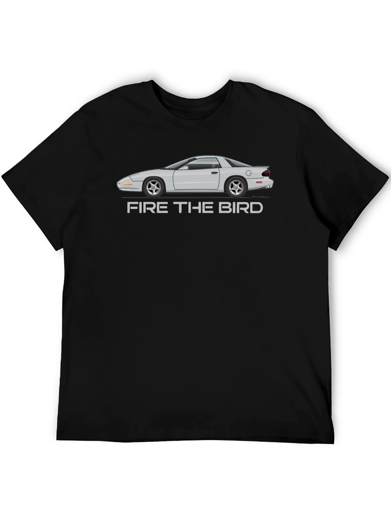 Black Firebird Car Graphic T-Shirt view 5