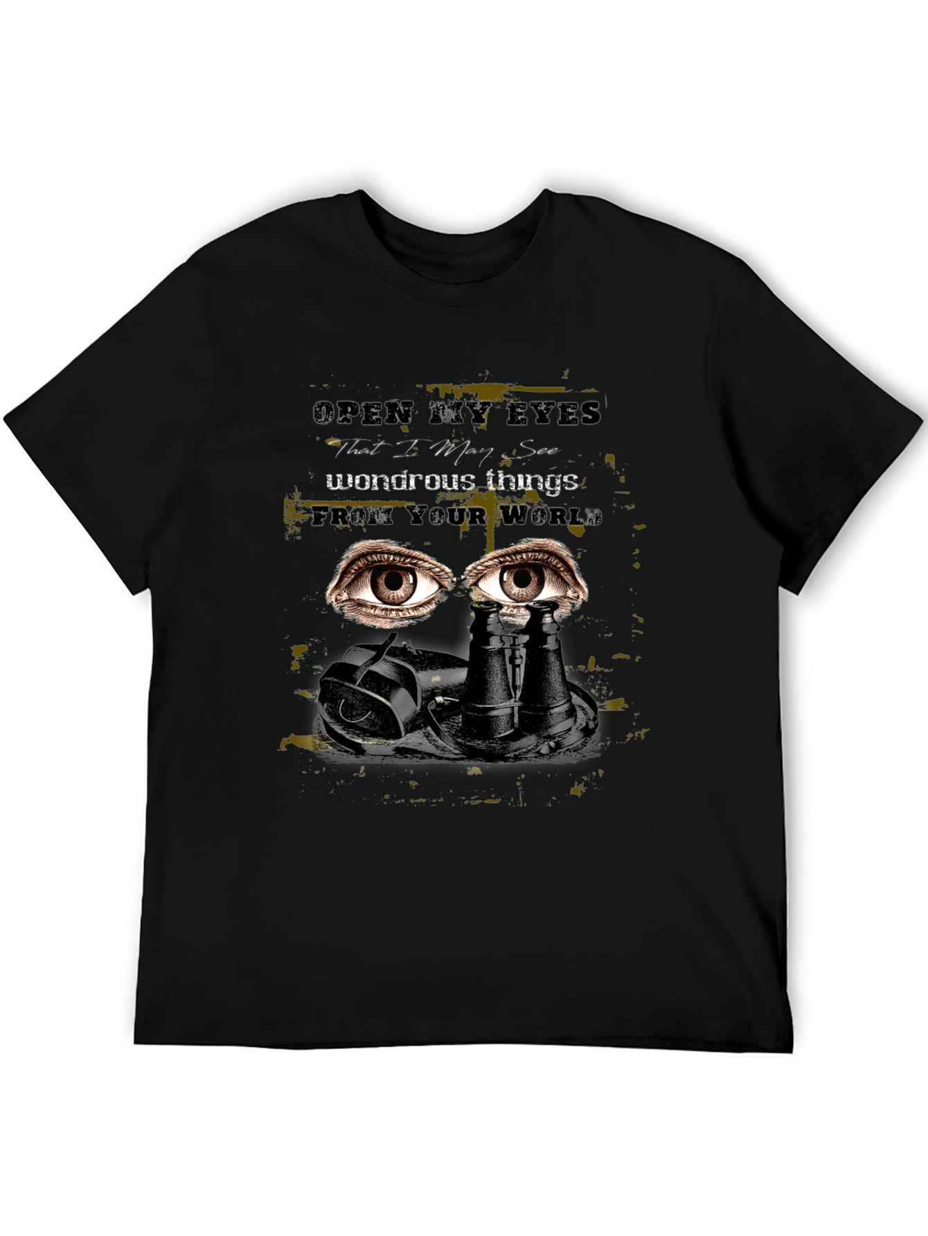 Black Eye See the World Tee - Unique Graphic Print T-Shirt view 5