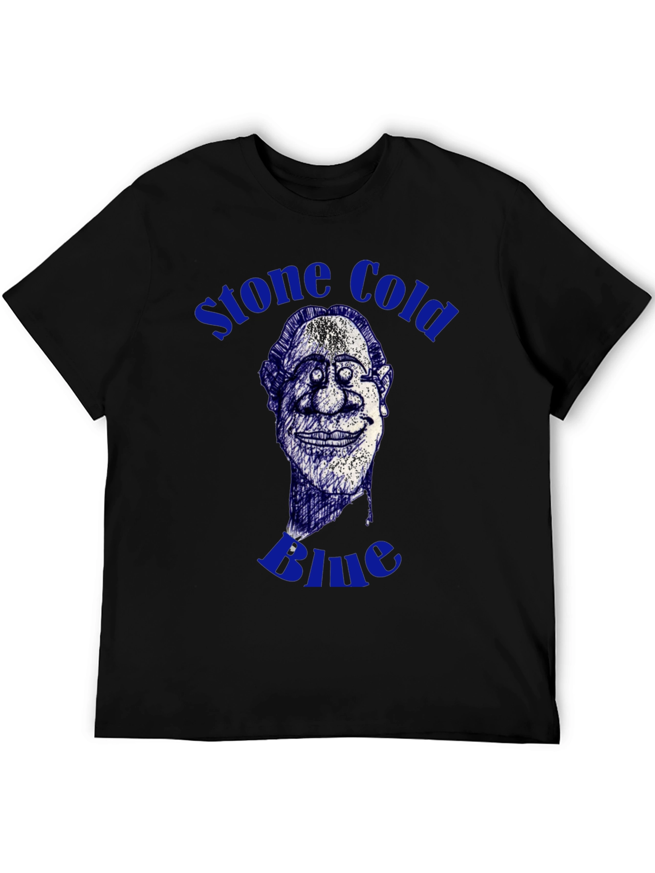Black Stone Cold Blue Graphic Tee view 5