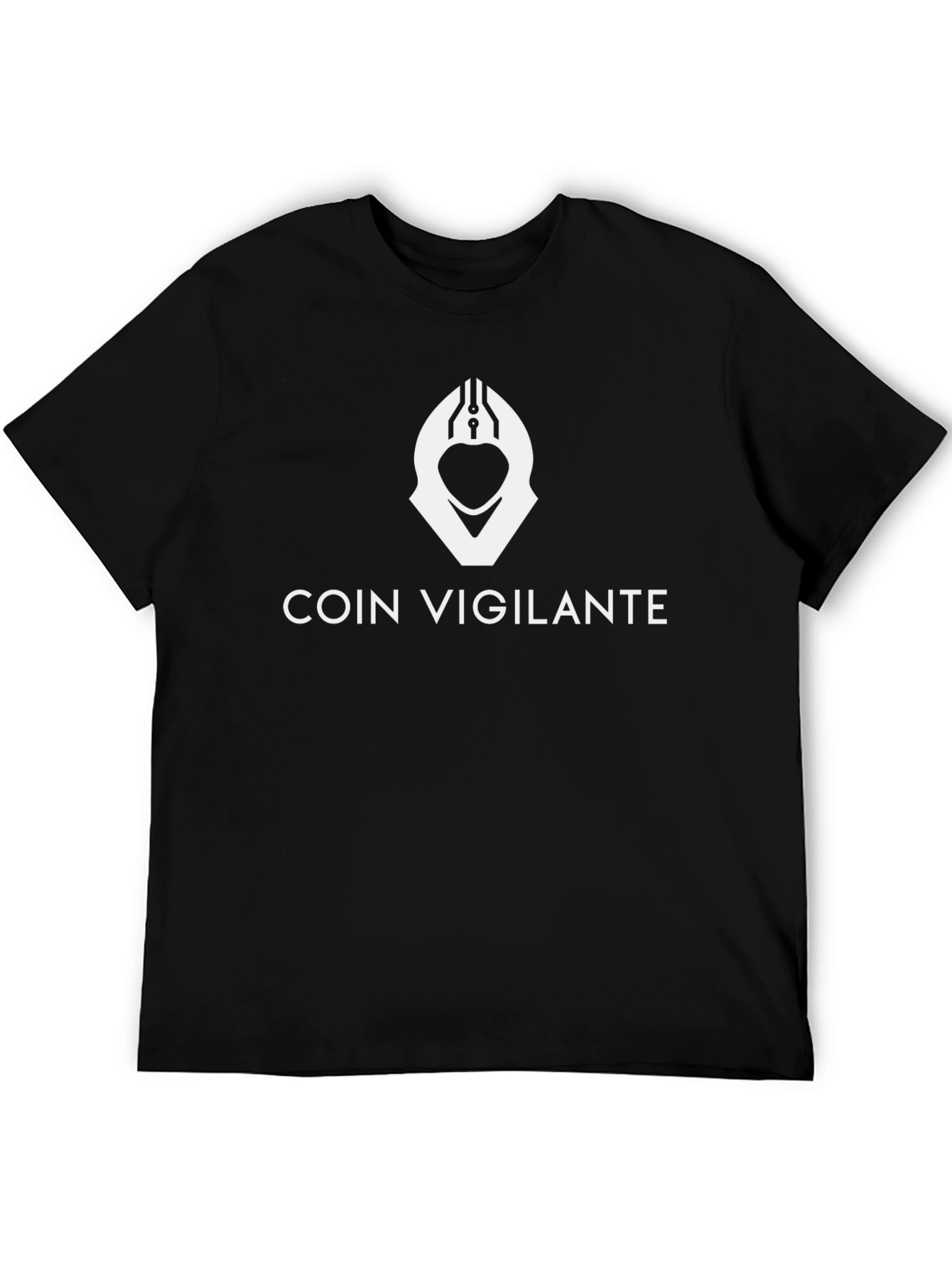Black Coin Vigilante Black T-Shirt - Crypto Enthusiast Apparel view 5