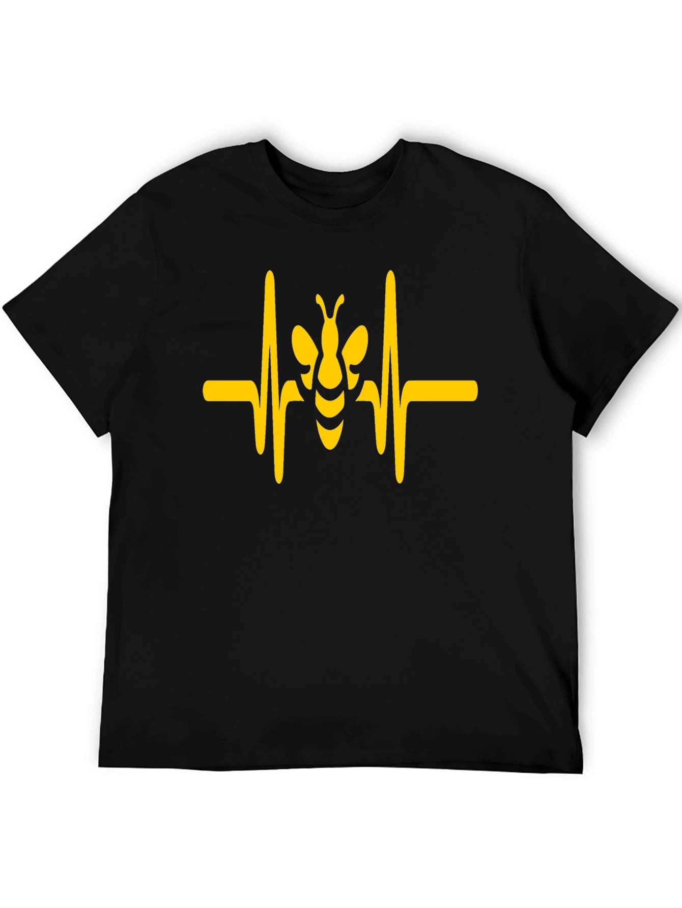 Black Bee Heartbeat T-Shirt - Stylish Graphic Tee view 5