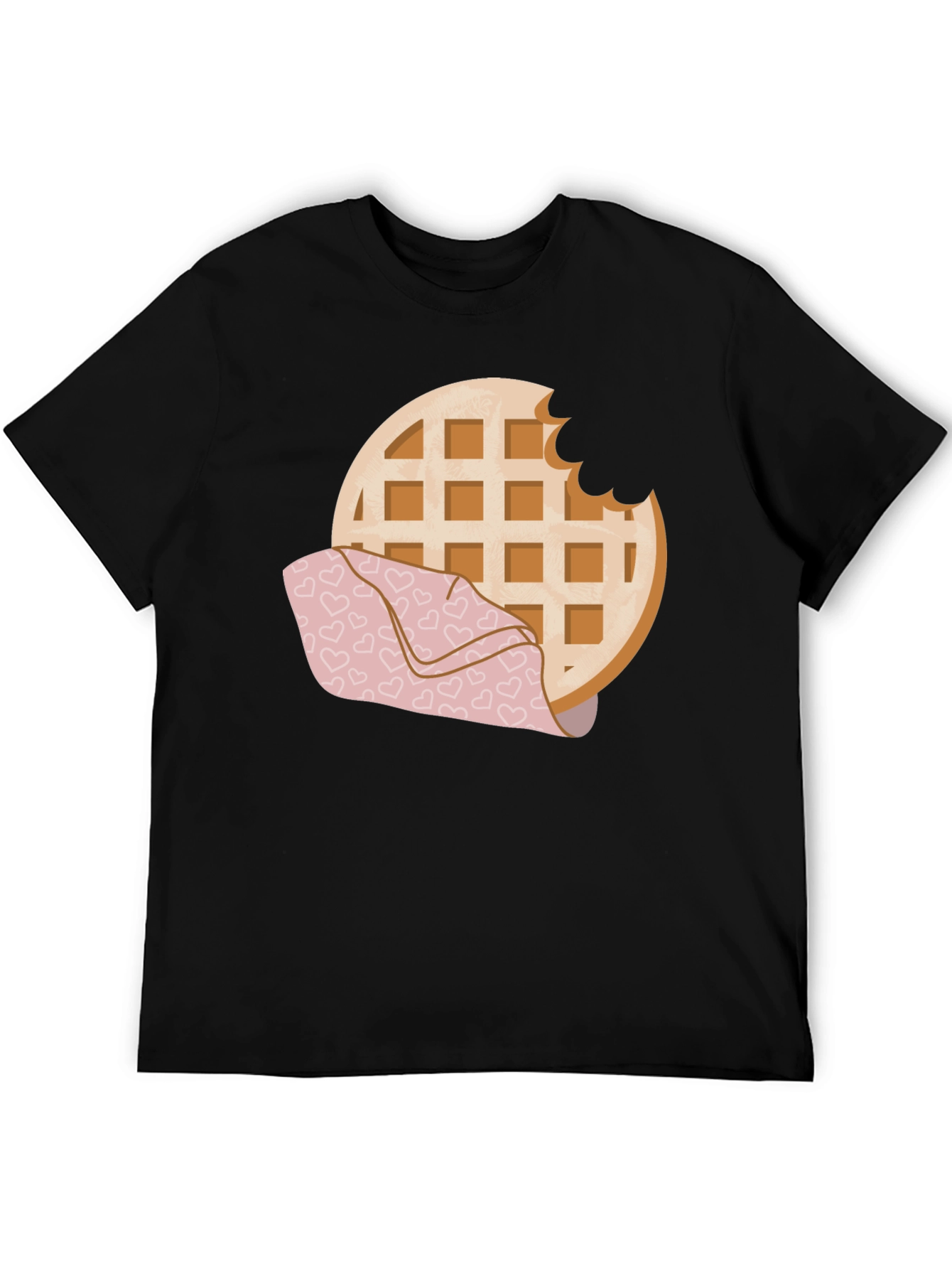 Black Waffle Lover Graphic Tee - Bite Me view 5