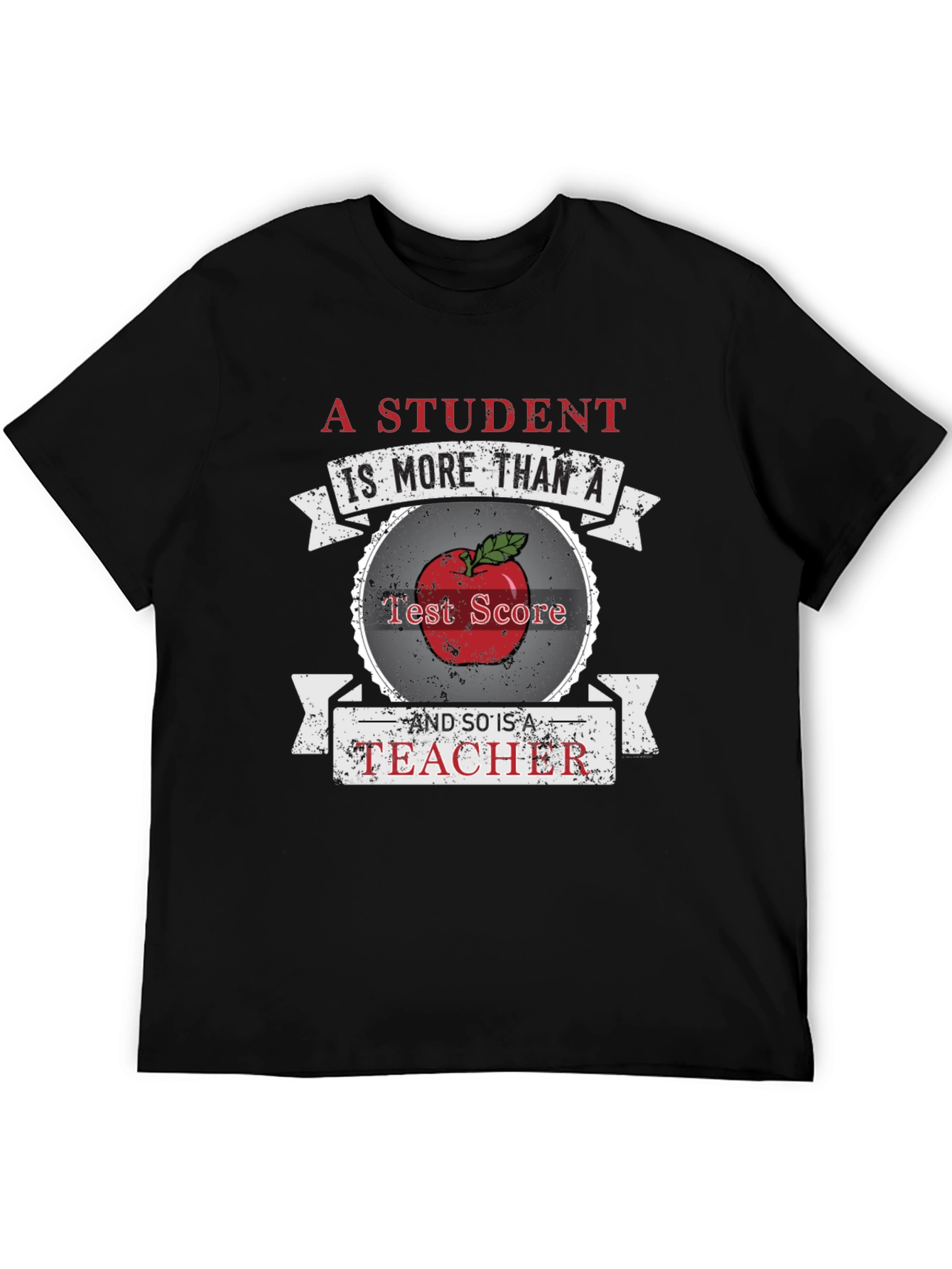 Black Teacher Apple Graphic Tee view 5