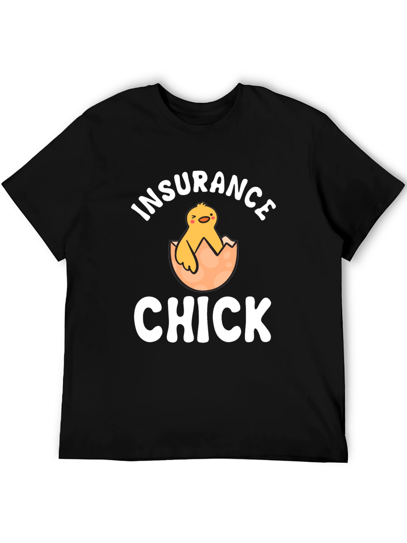 Black Insurance Chick T-Shirt - Novelty Graphic Tee view 5