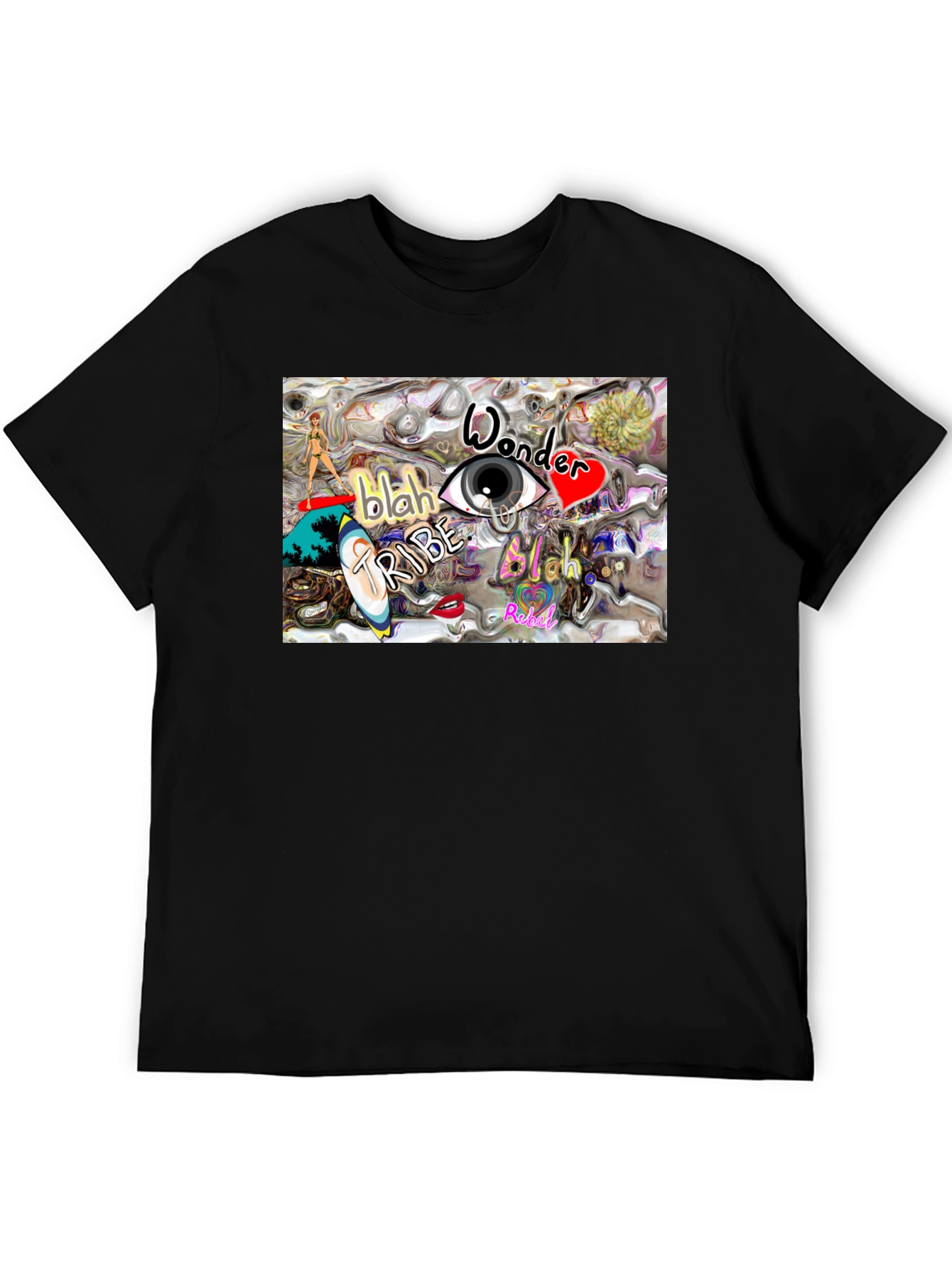 Black Eye Wonder Tribe Graphic Tee - Black view 5