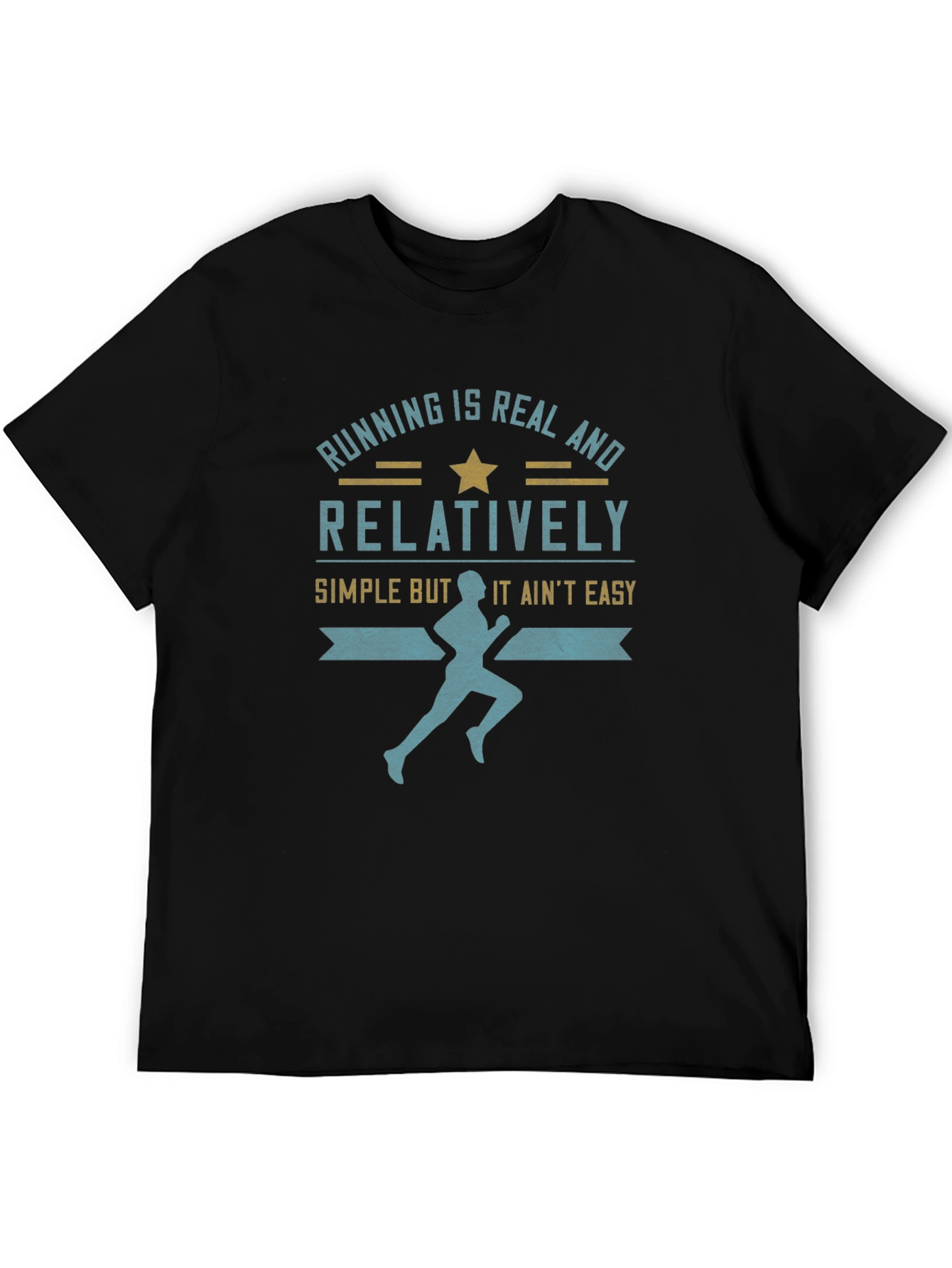 Black Running Is Real Men's Graphic T-Shirt view 5