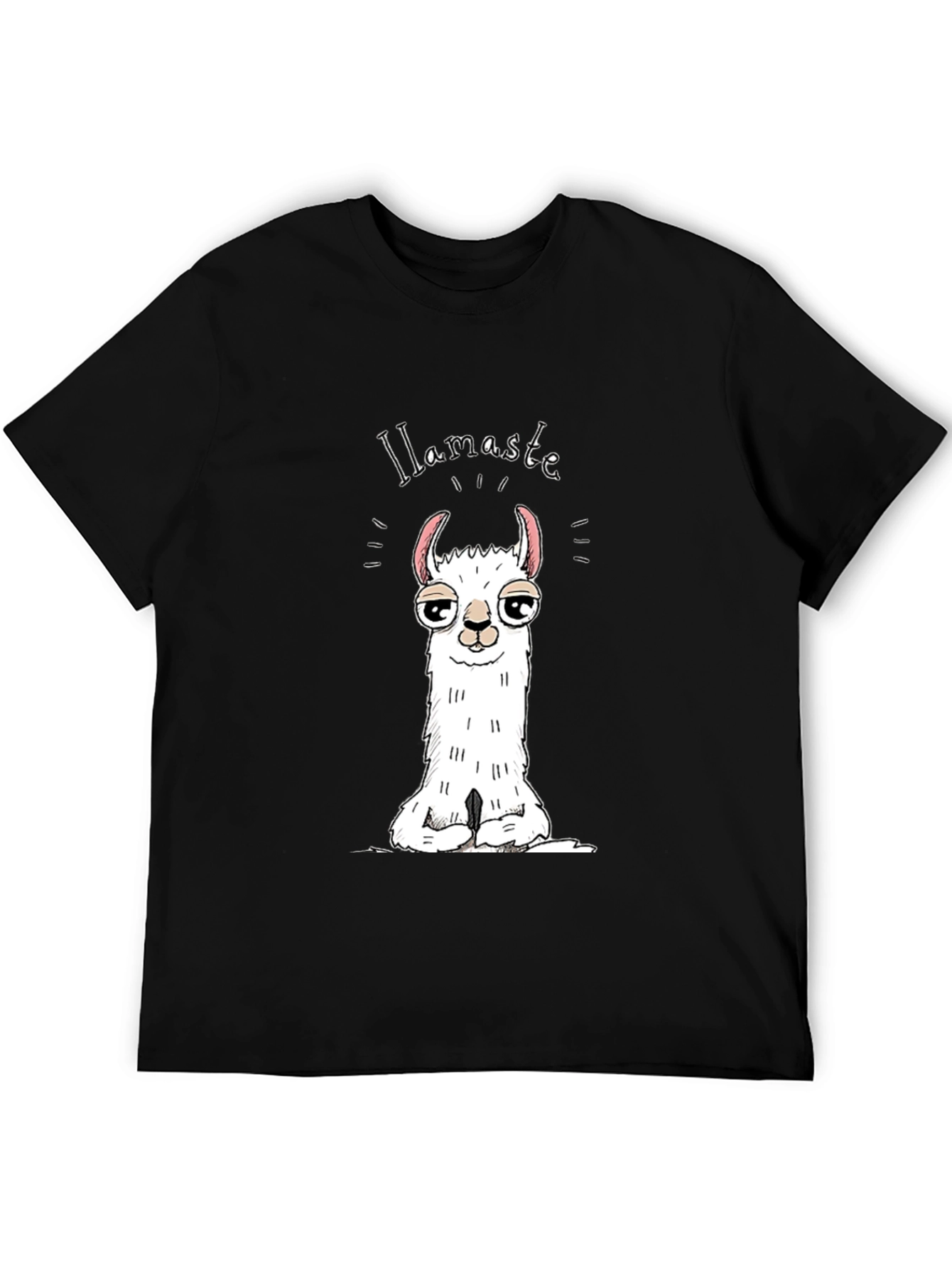 Black Llamaste T-Shirt - Funny Llama Pun Tee view 5