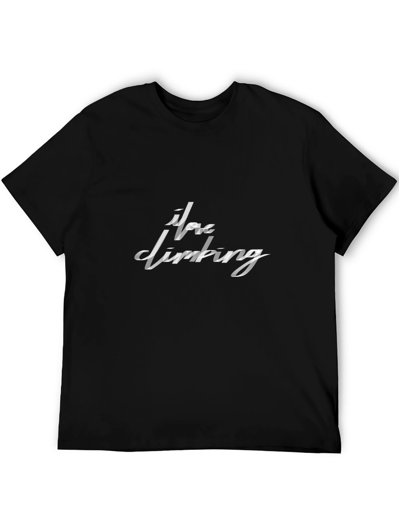 Black If I'm Climbing T-Shirt - Cool Black Graphic Tee view 5