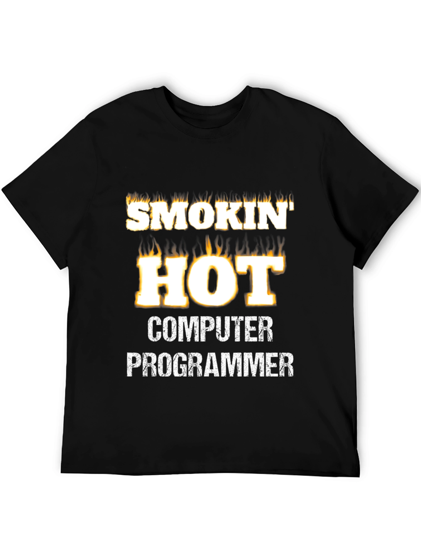 Black Smokin' Hot Computer Programmer Graphic Tee view 5