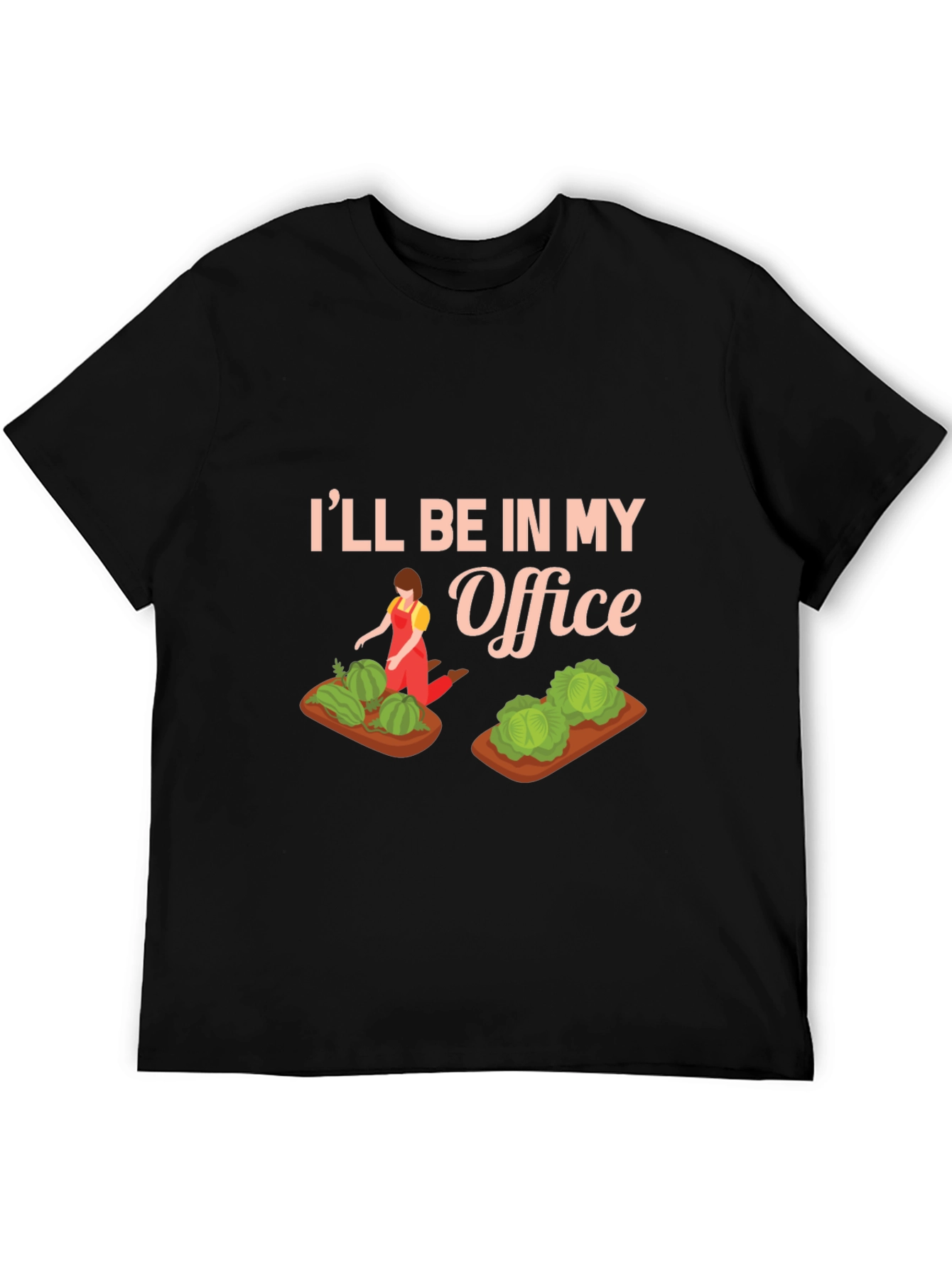 Black Gardener Office Graphic T-Shirt view 5