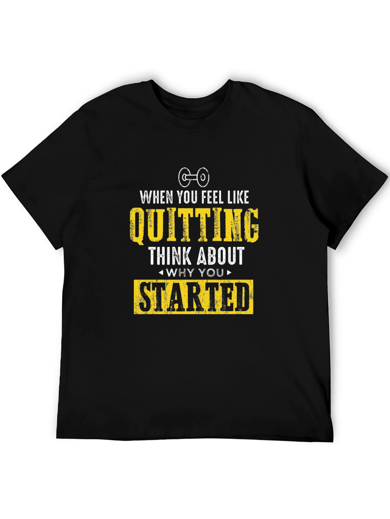 Black Motivational Workout Shirt - Never Quit view 5