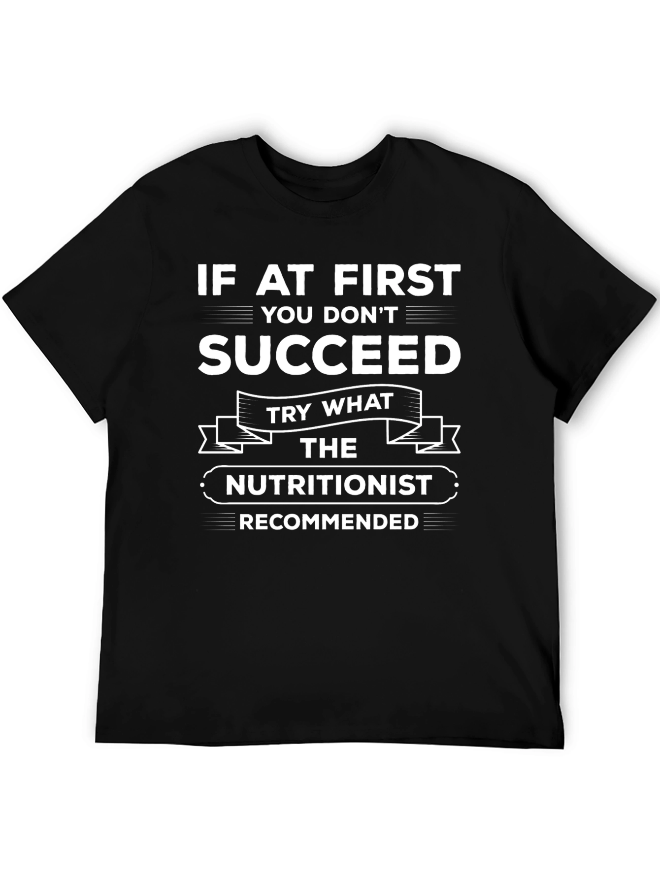 Black Nutritionist T-Shirt - Funny Diet Advice Tee view 5