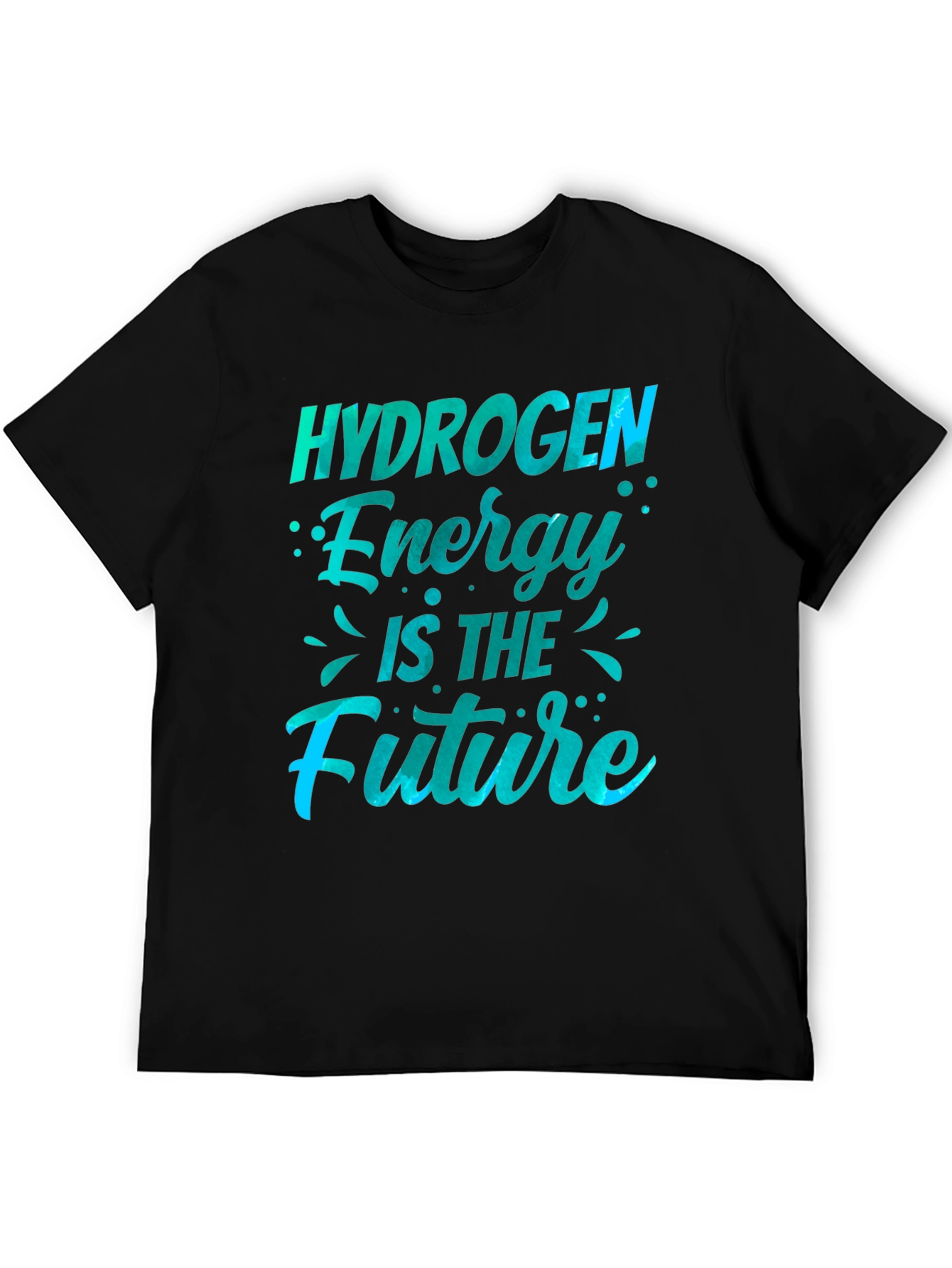 Black Hydrogen Energy Future Graphic T-Shirt view 5