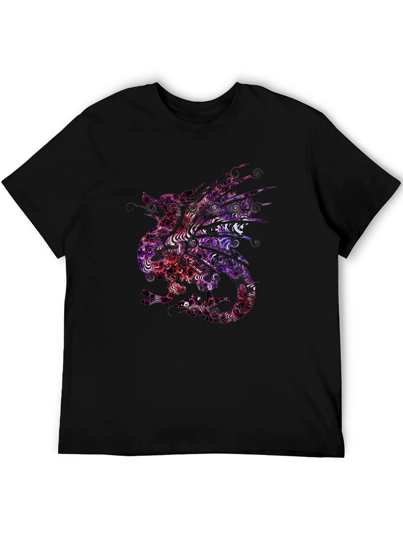 Black Dragon Graphic Tee - Unique Pattern Design view 5