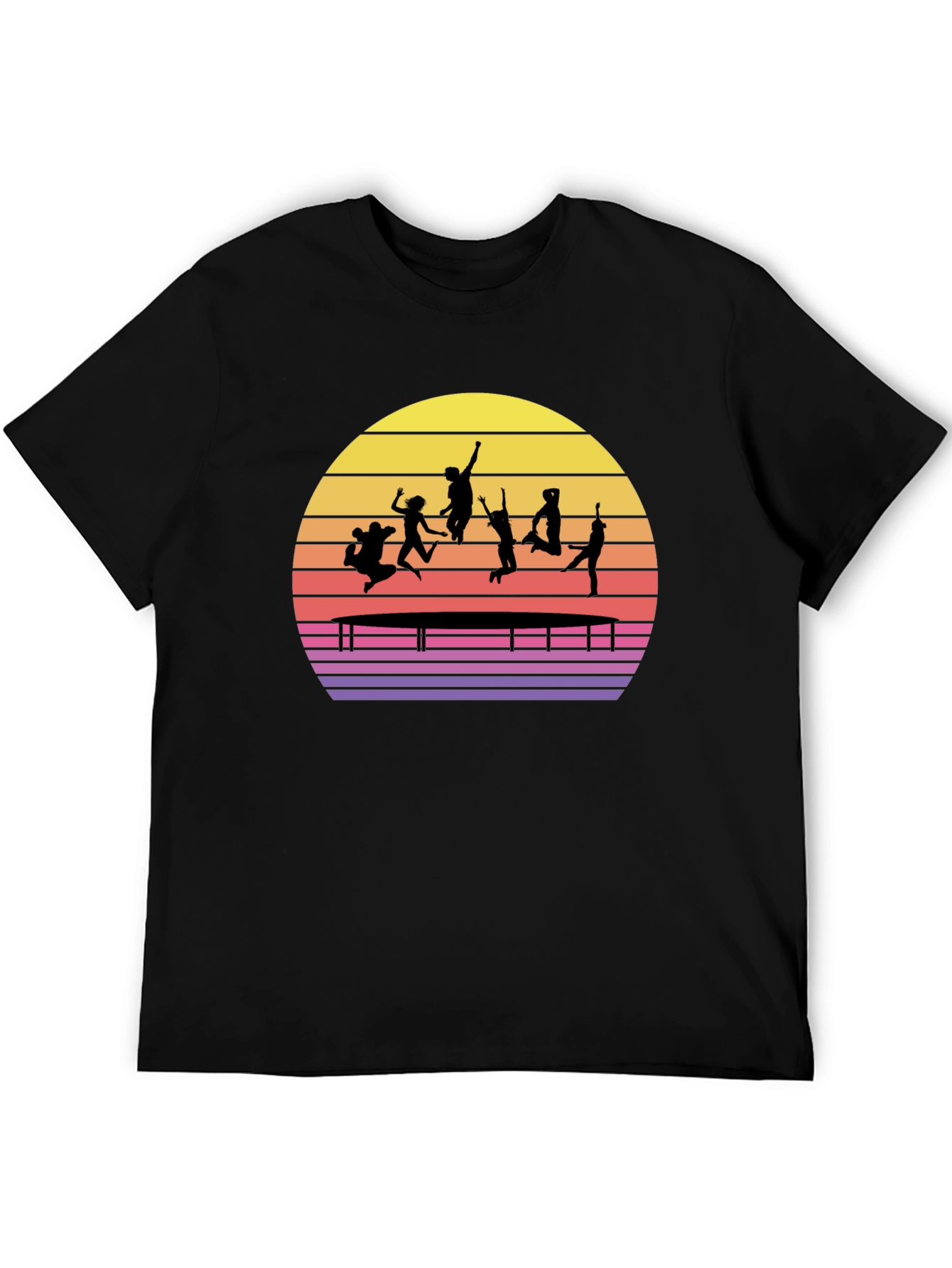 Black Trampoline Sunset Graphic Tee view 5