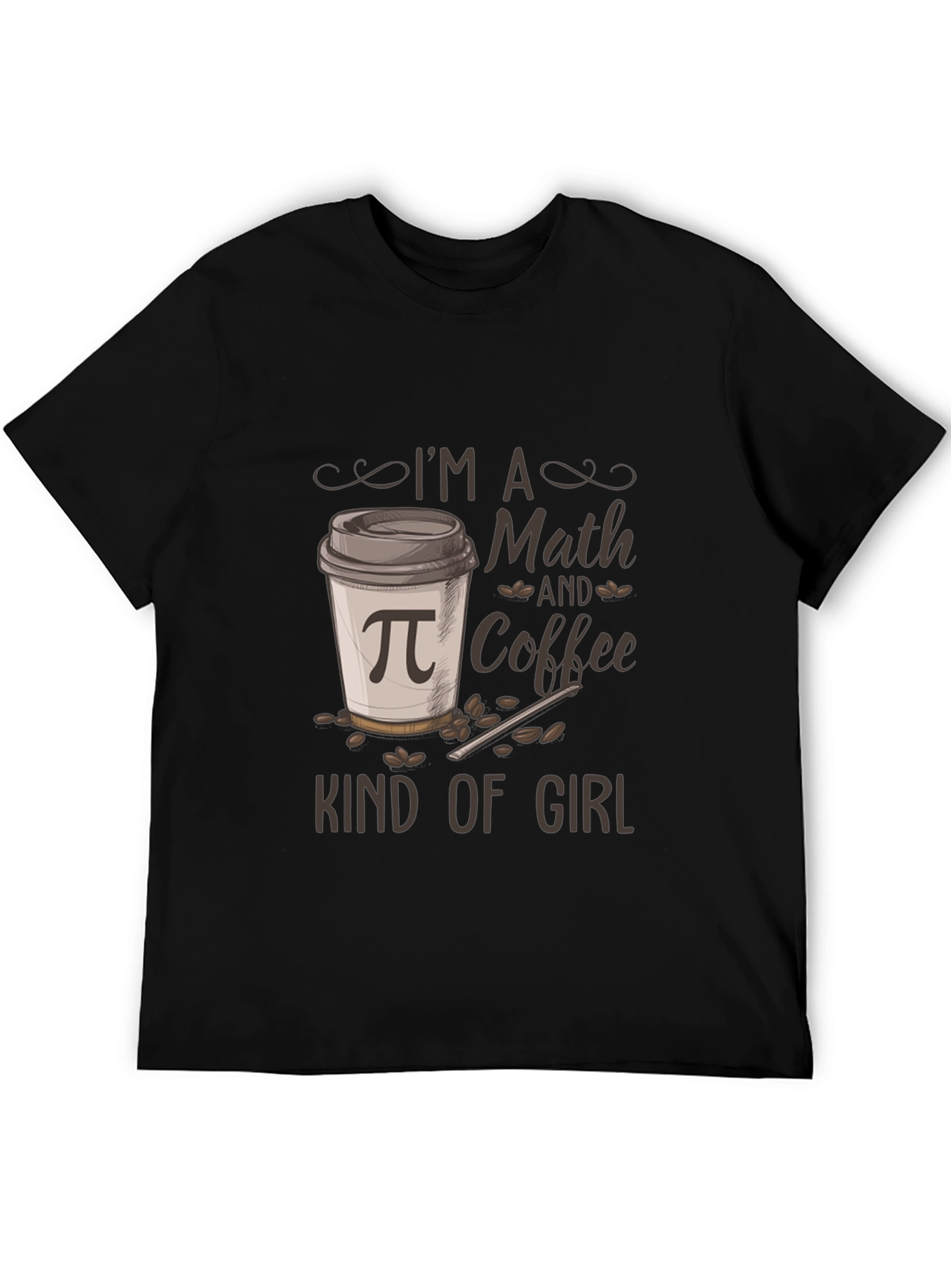 Black Math and Coffee Kind of Girl T-Shirt view 5