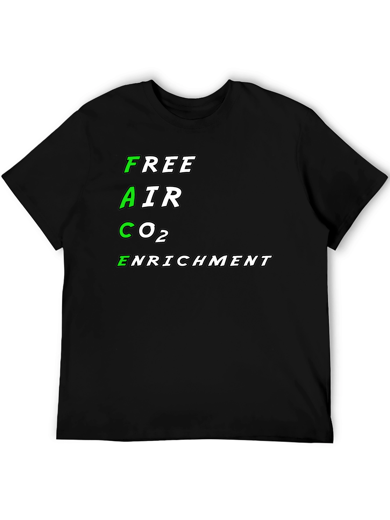 Black Free Air CO2 Enrichment Graphic Tee view 5