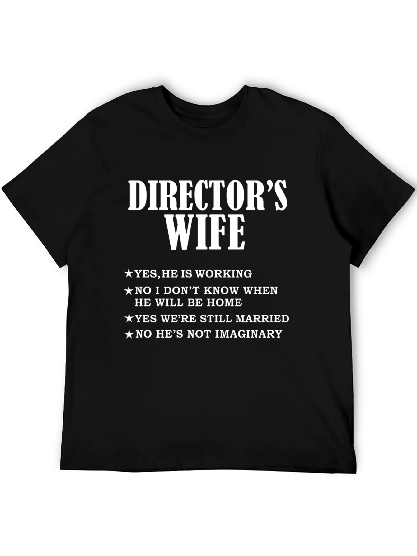 Black Director's Wife Novelty T-Shirt view 5
