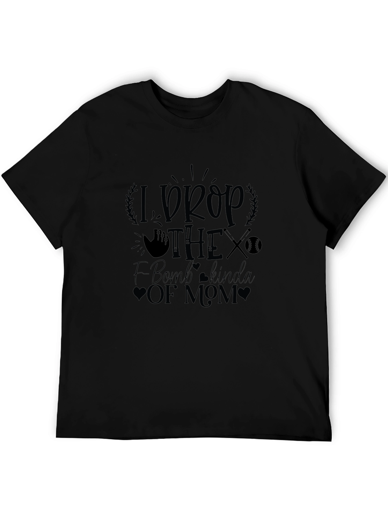 Black I Drop The F Bomb Kinda of Mom Black T-Shirt view 5