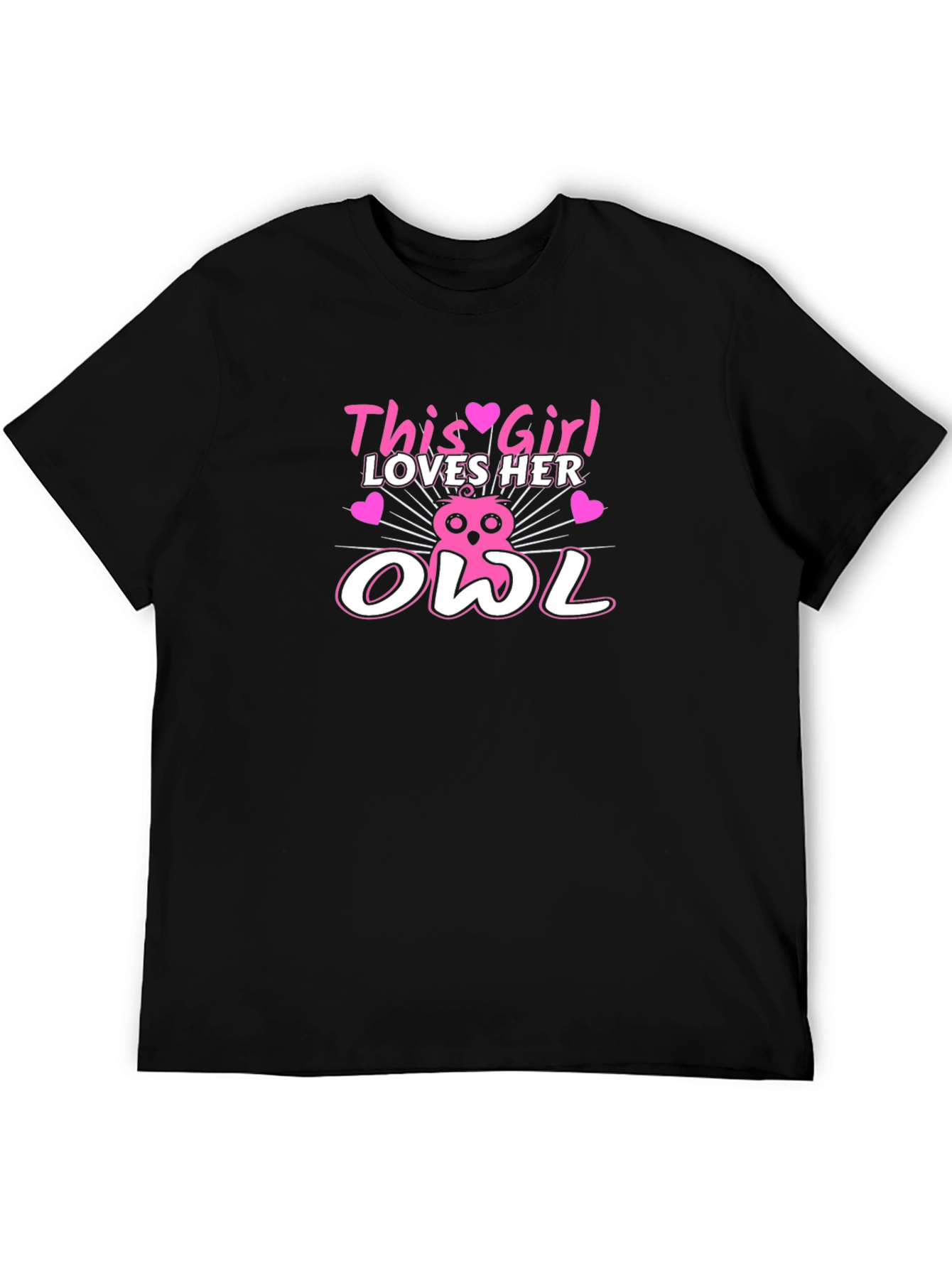 This Girl Loves Her Owl Graphic T-Shirt - Trendy Tee - 5