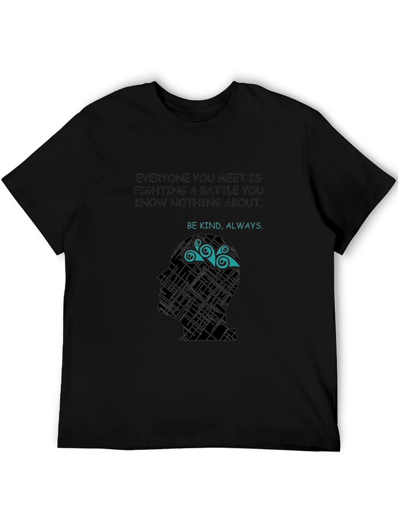 Black Kindness Quote T-Shirt - Be Kind Always view 5