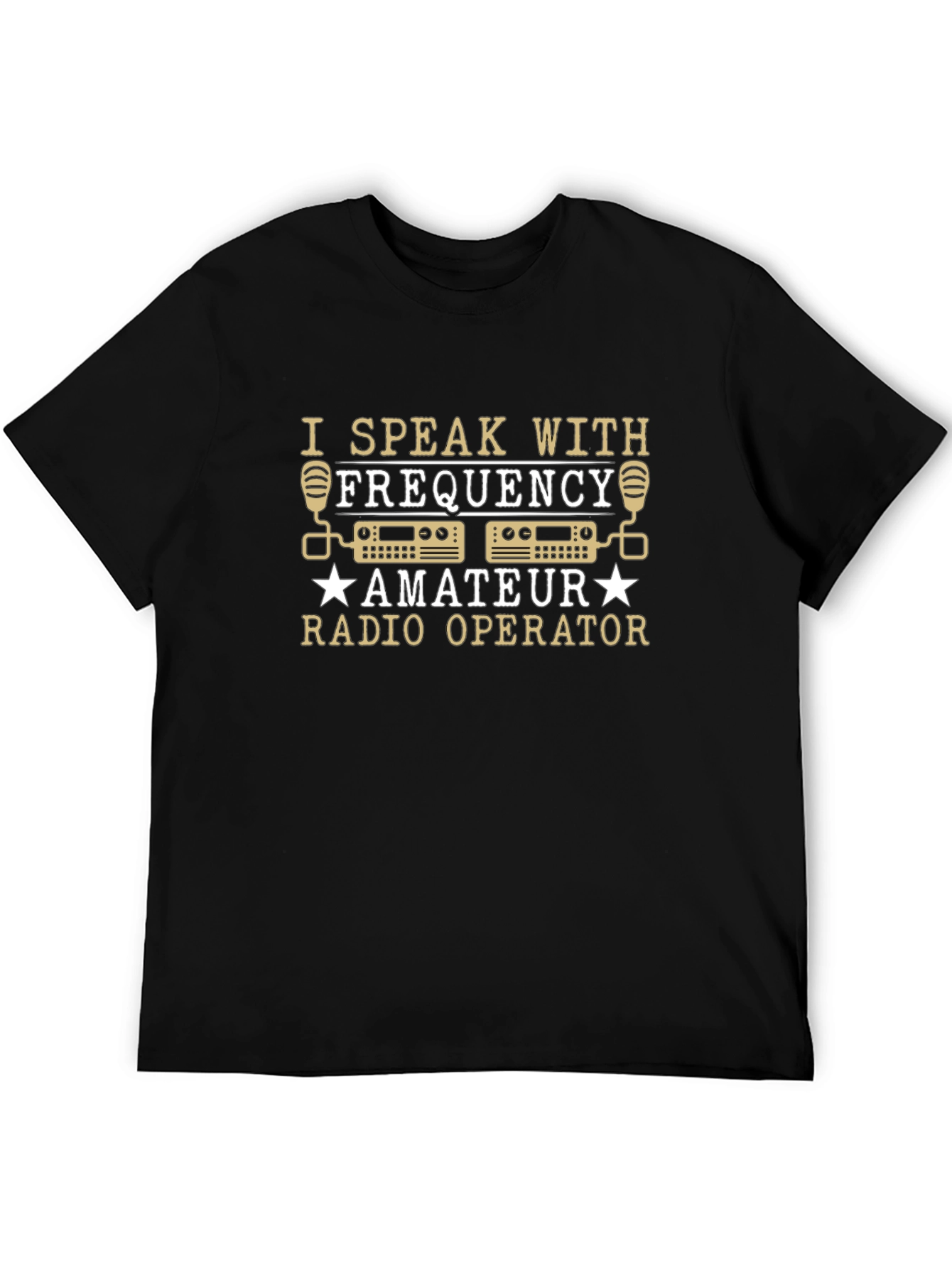 Black Amateur Radio Operator T-Shirt Speak With Frequency Ham Radio Gift view 5