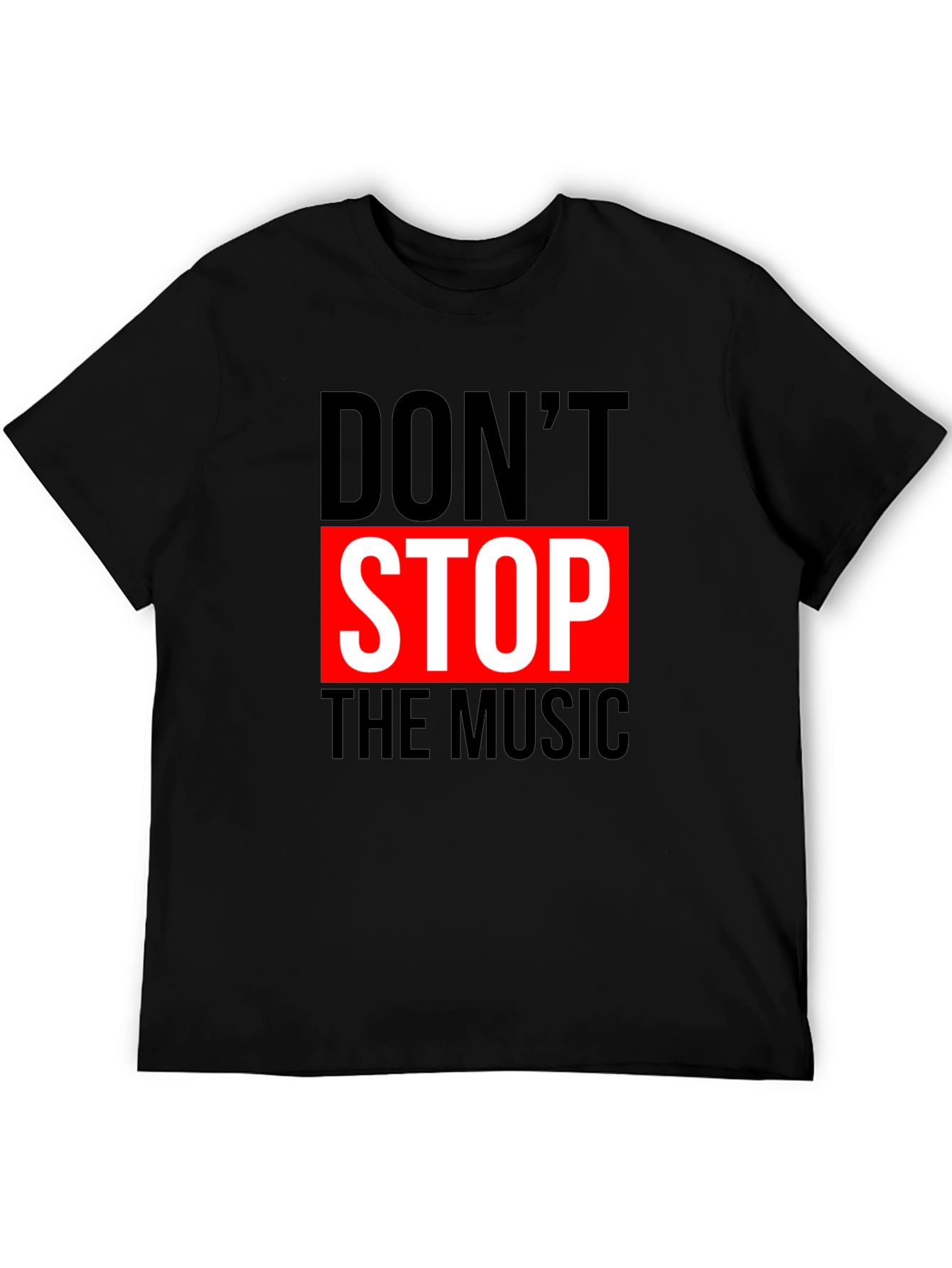 Black Don't Stop the Music Graphic T-Shirt view 5