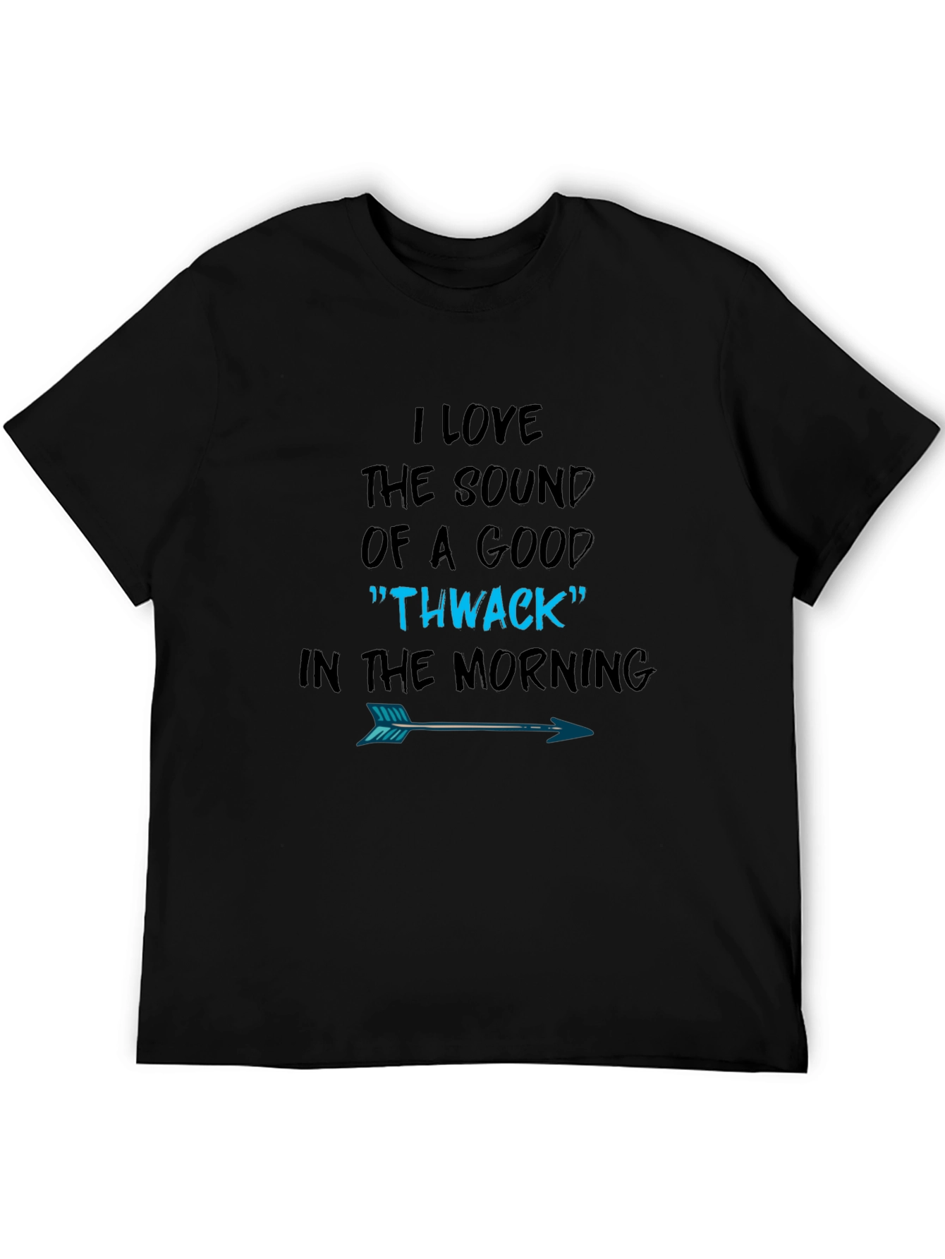 Black I Love the Sound of a Good Thwack T-Shirt view 5