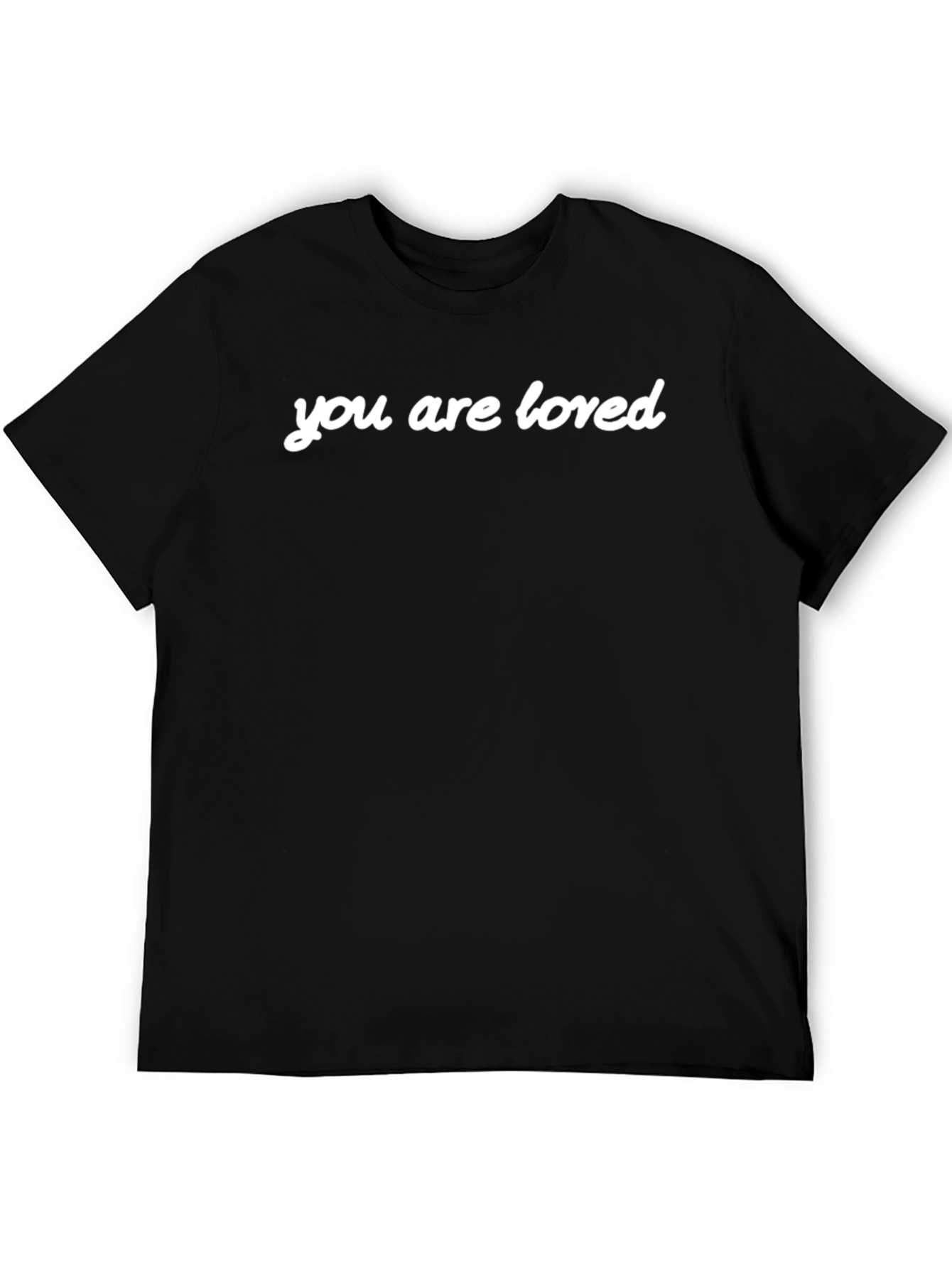 Black You Are Loved Black Crewneck T-Shirt view 5