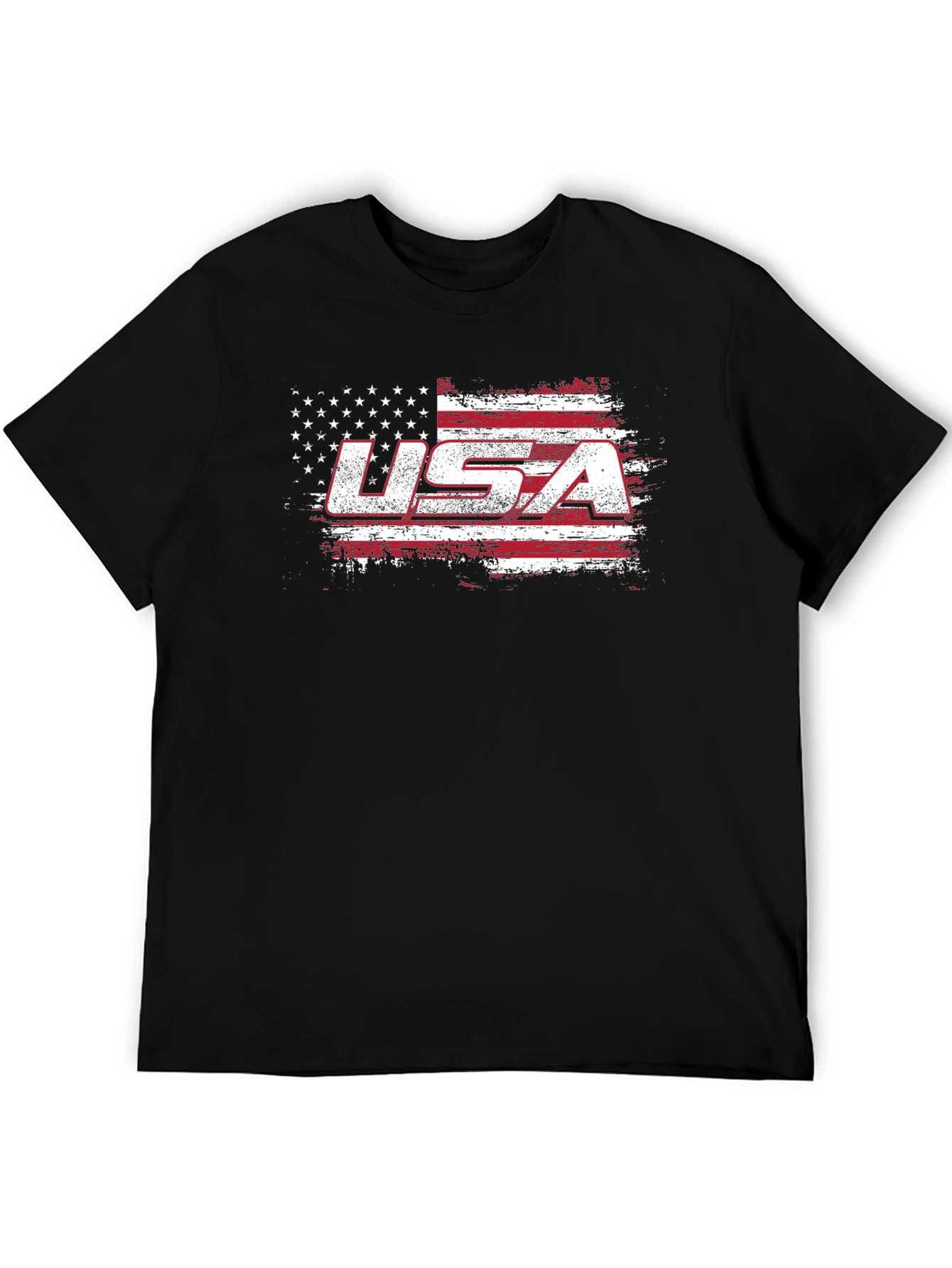 Black USA Flag Graphic T-Shirt Patriotic American Pride view 5