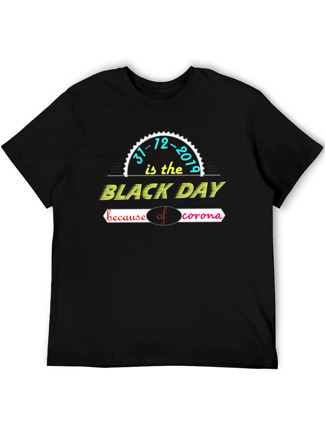 Black Black Day Corona Virus Graphic T-Shirt view 5