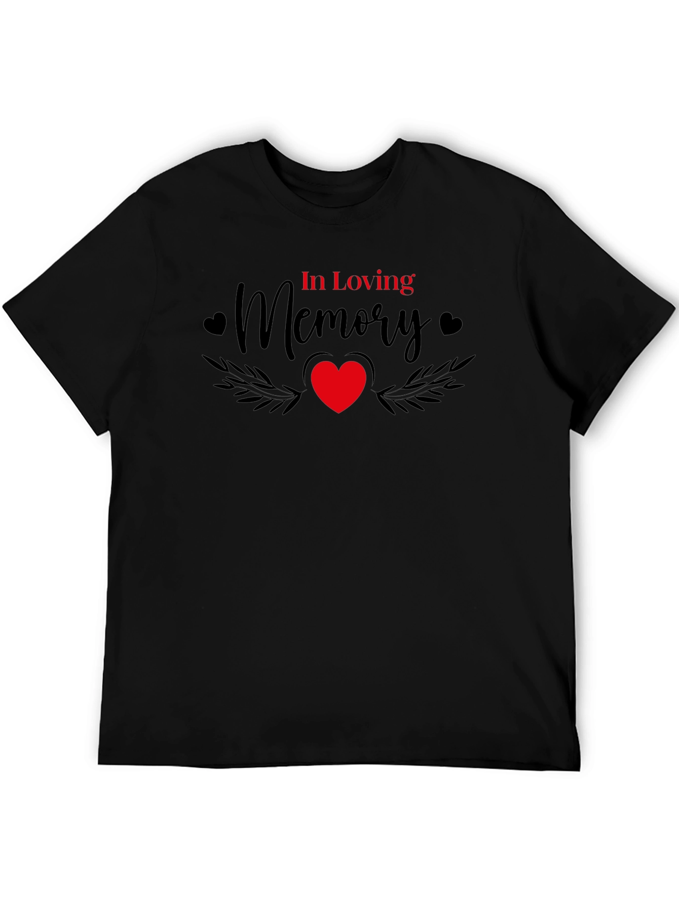 Black In Loving Memory Graphic T-Shirt view 5