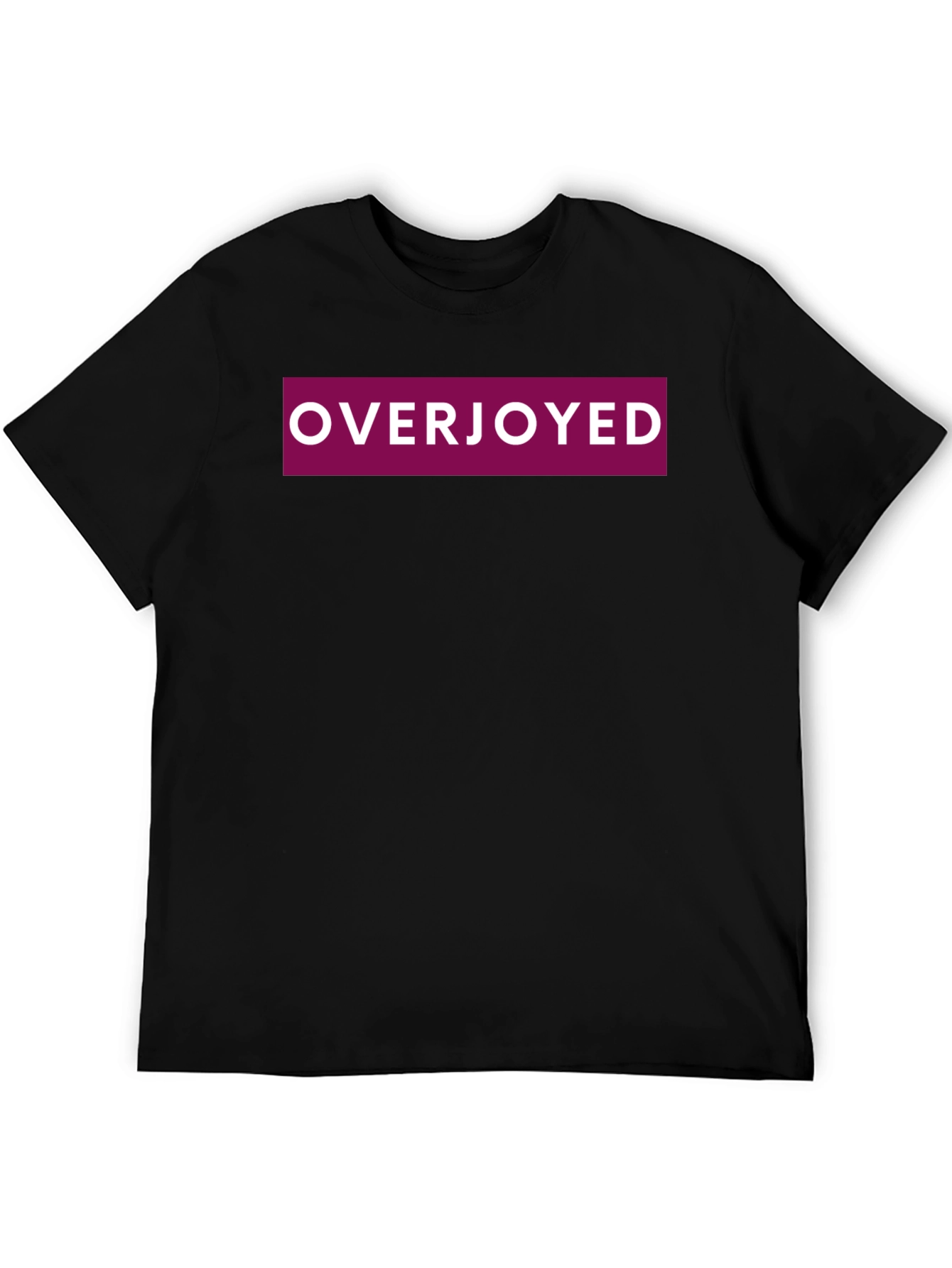 Black Overjoyed Graphic Tee - Classic Comfort view 5