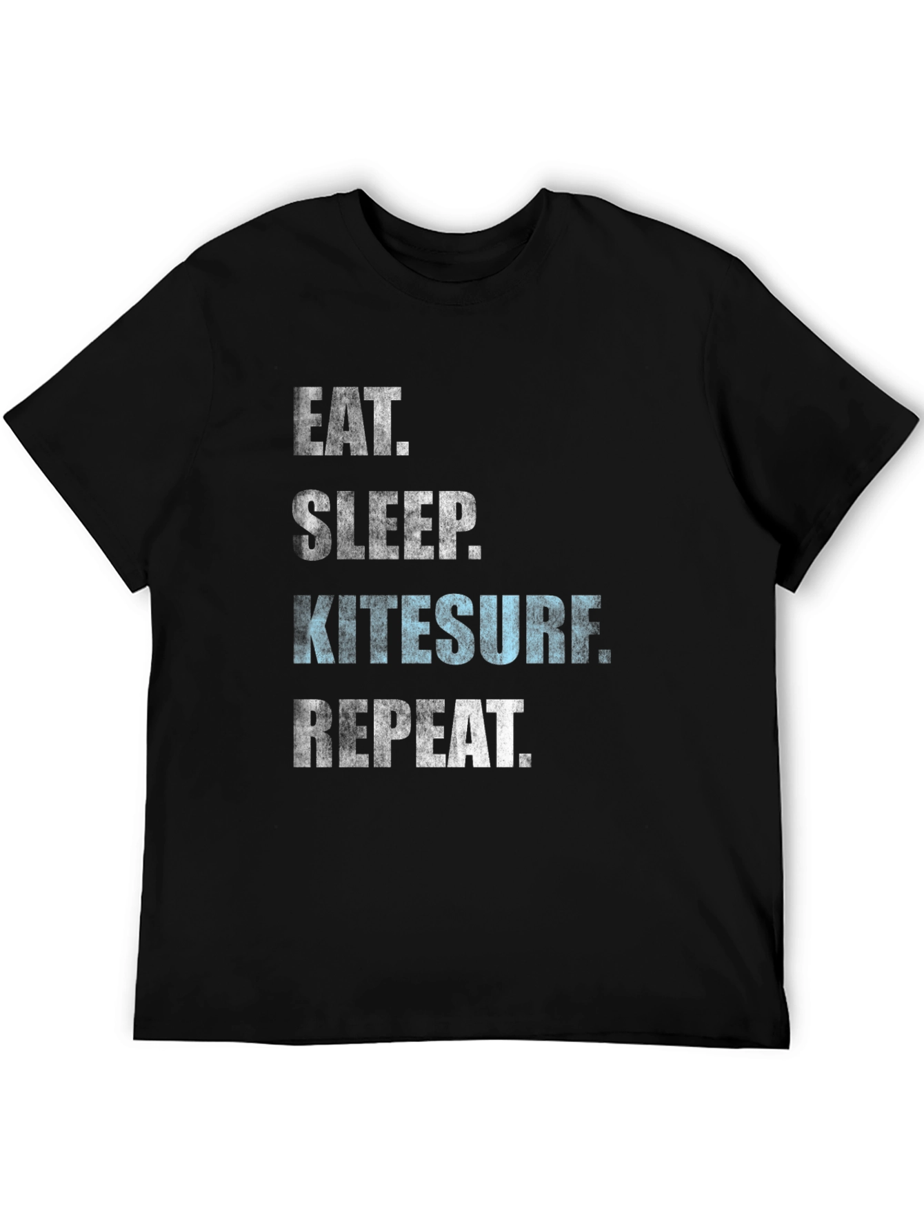 Black Eat Sleep Kitesurf Repeat T-Shirt view 5