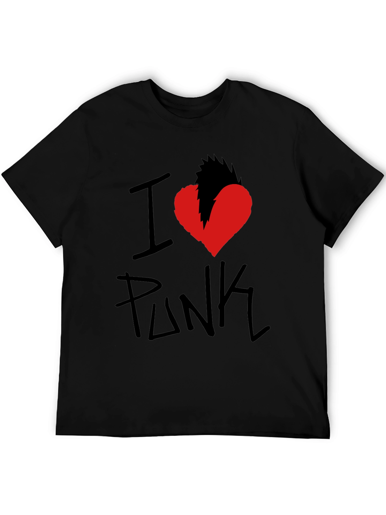 Black I Heart Punk Graphic Tee - Black view 5